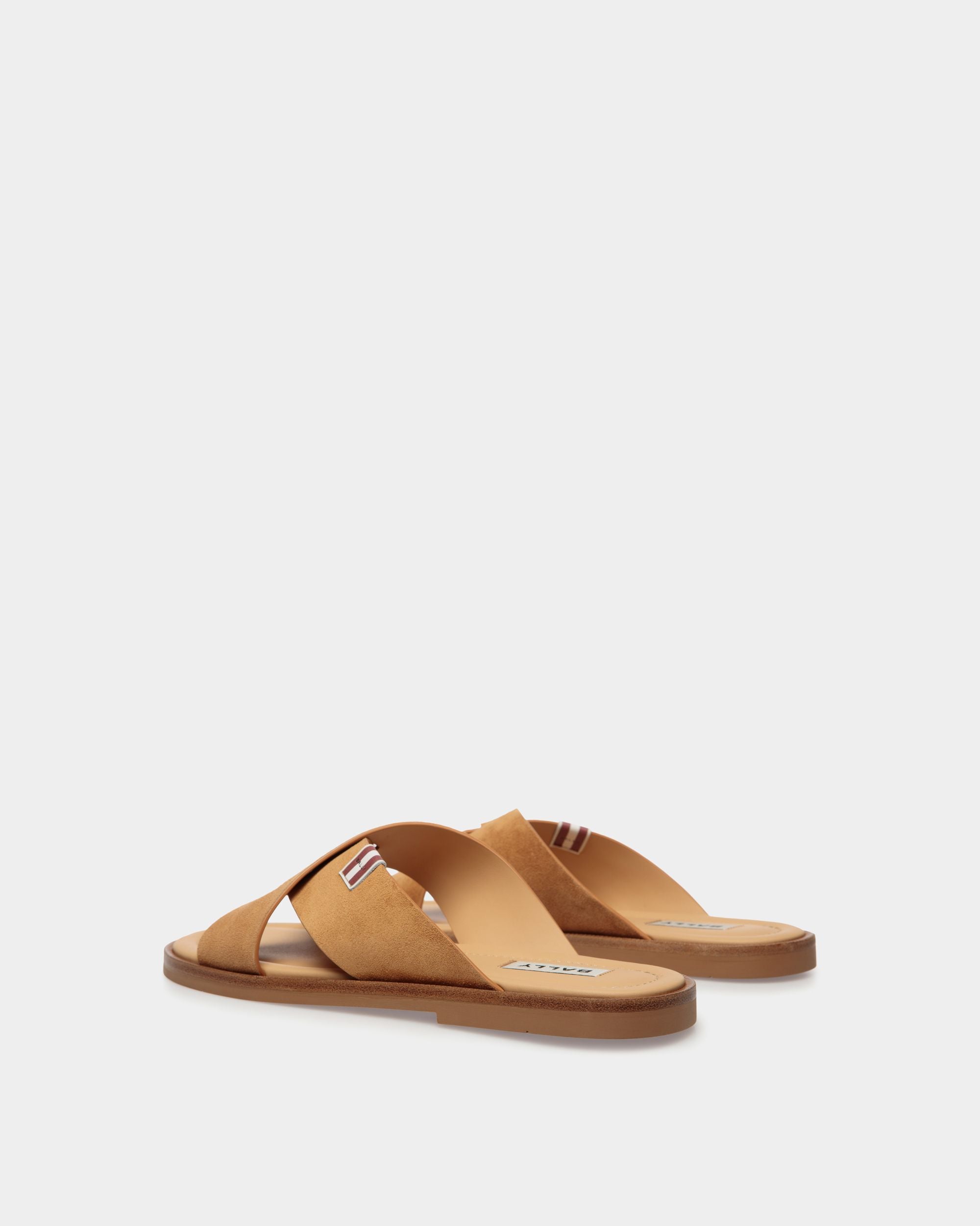 Sandalia Glide De Ante Marrón - Hombre - Bally - 03