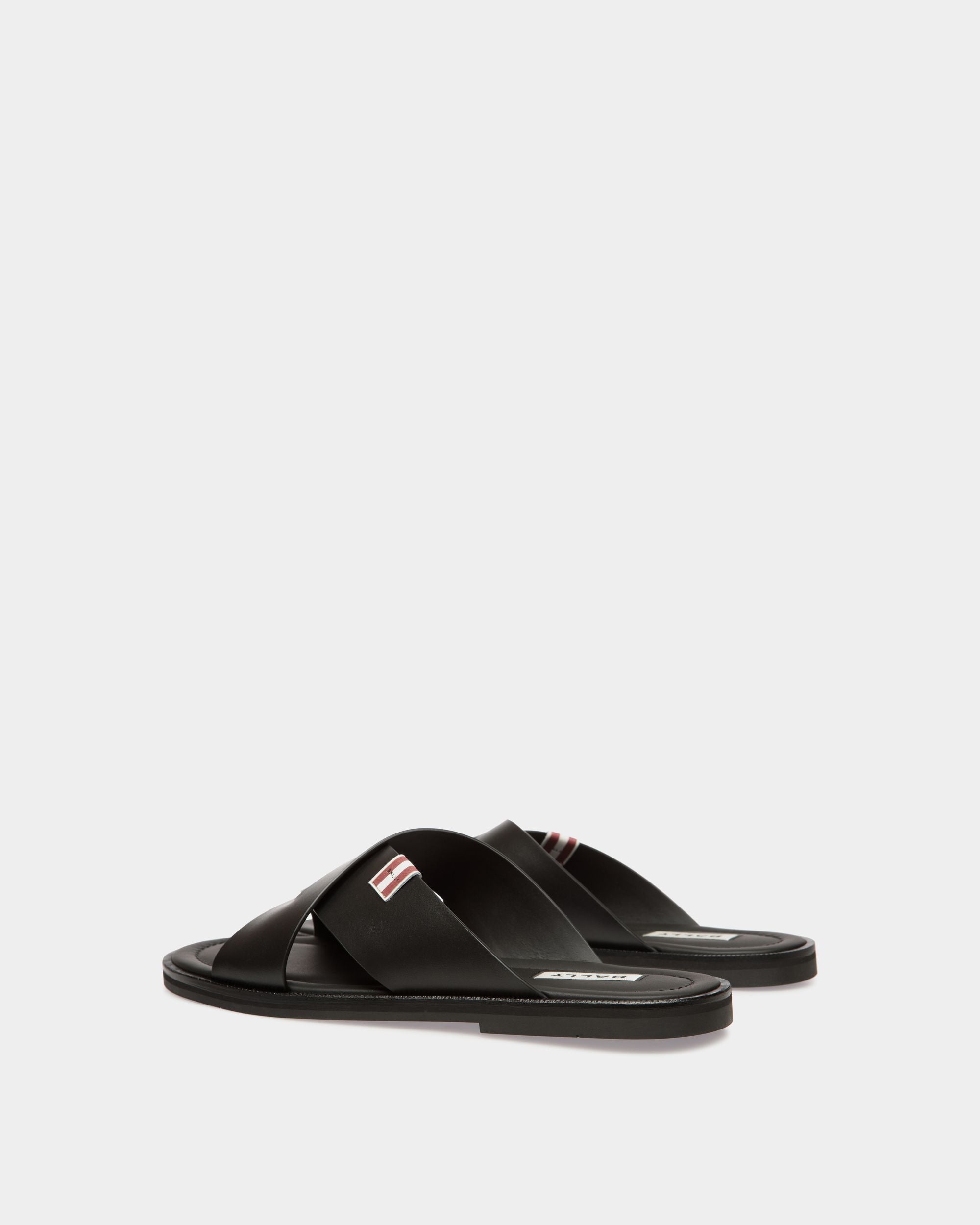 Sandalia Glide De Piel Negra - Hombre - Bally - 03