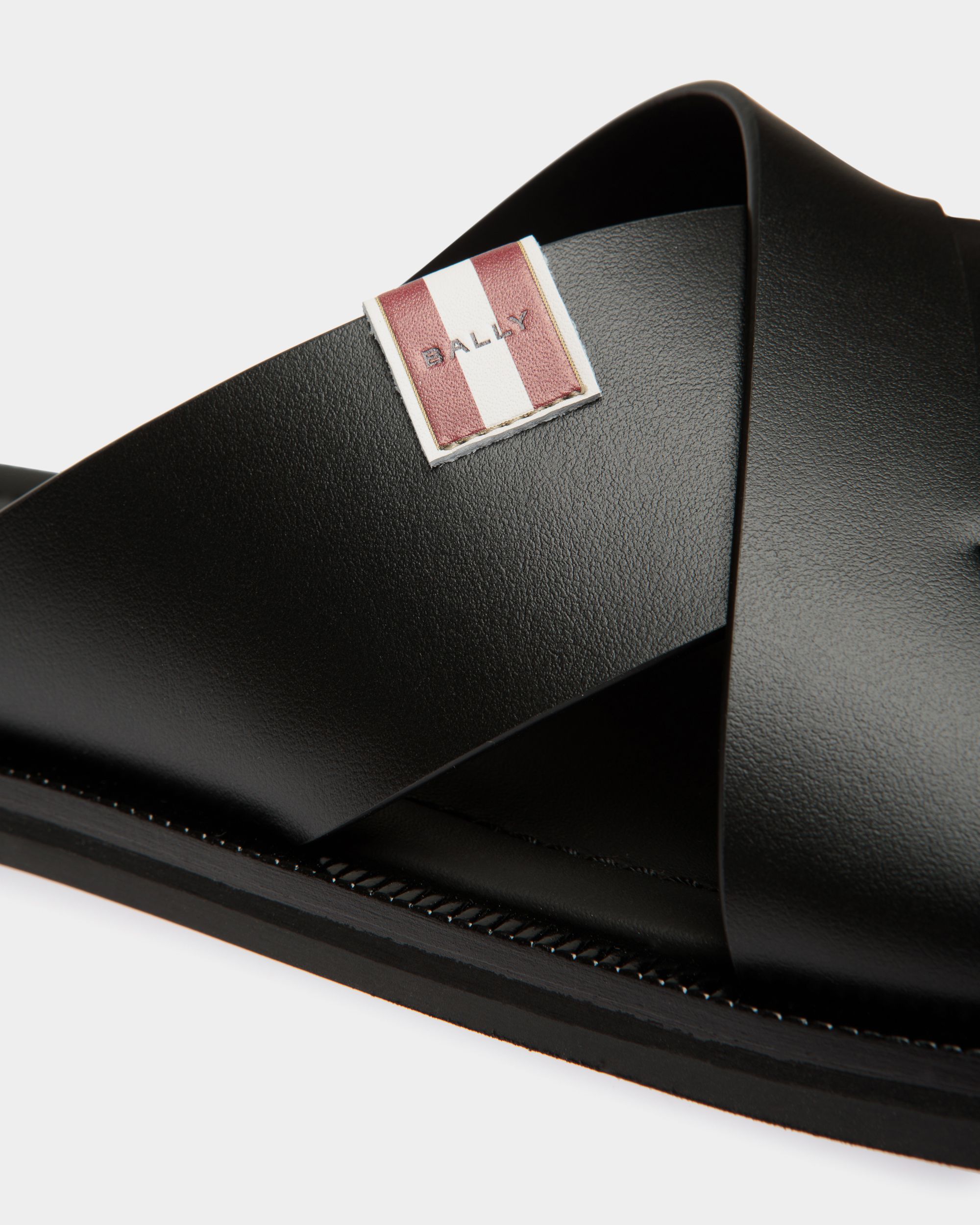 Sandalia Glide De Piel Negra - Hombre - Bally - 05
