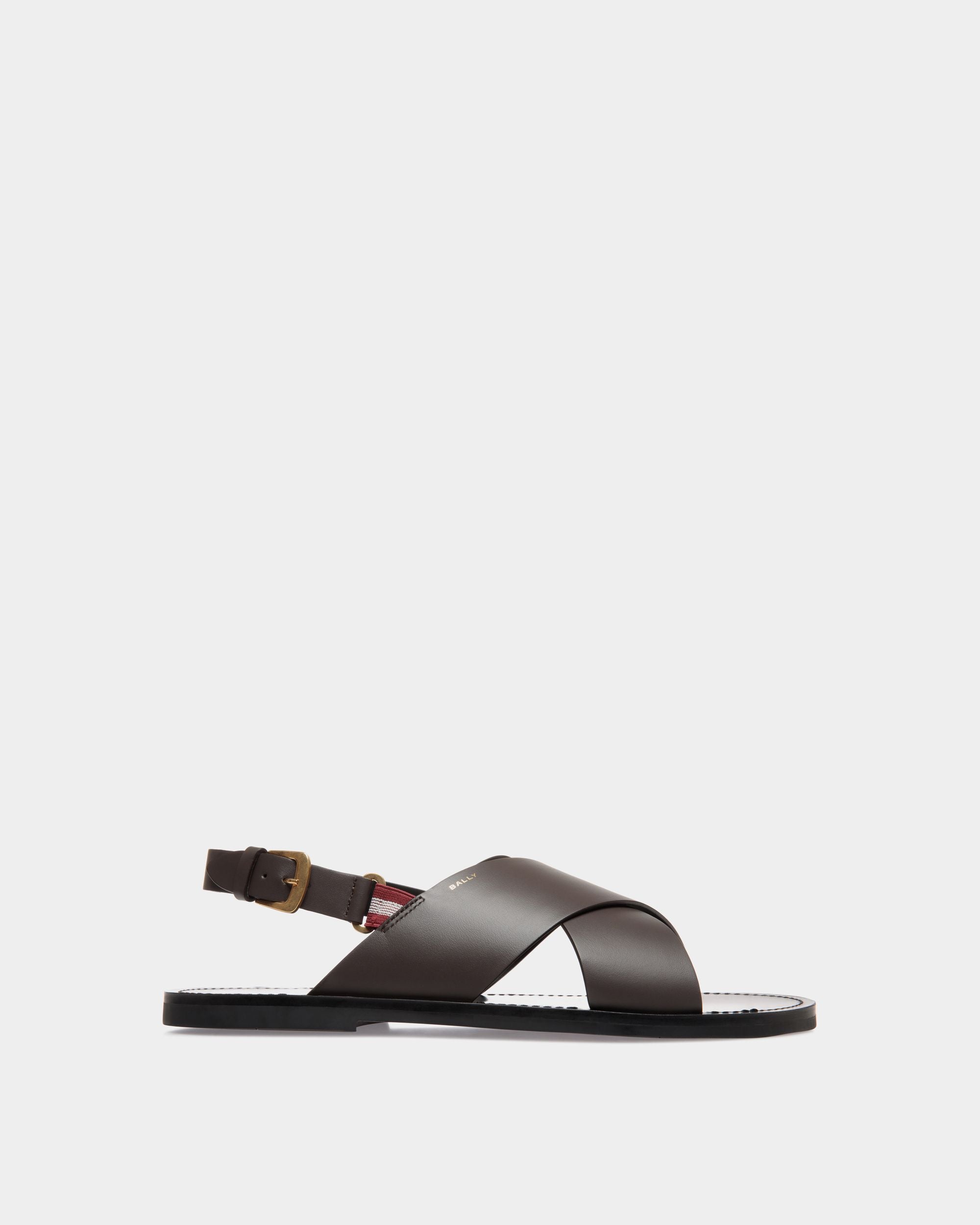 Chateau Sandals In Brown Leather - Men's - Bally - 01