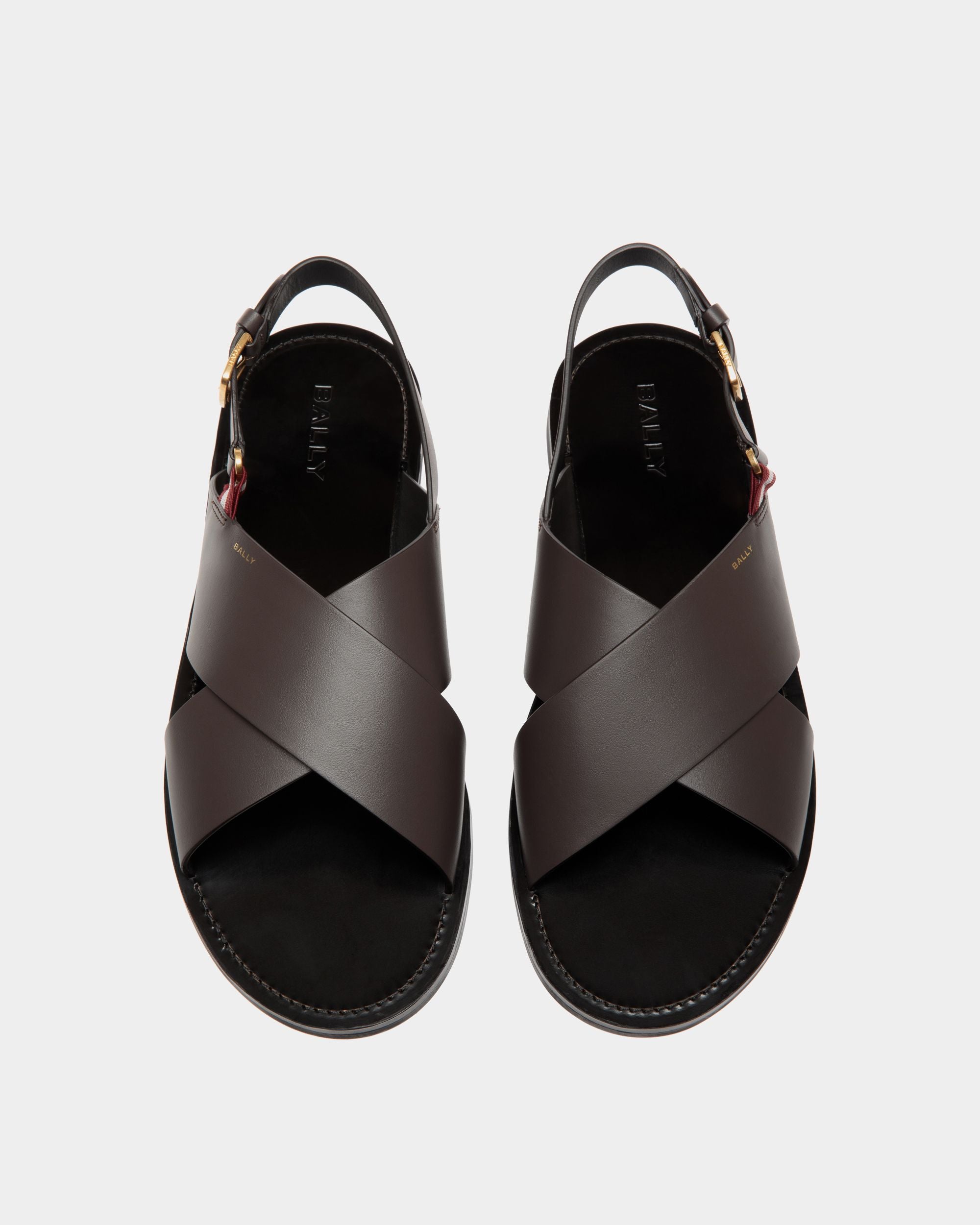 Chateau Sandals In Brown Leather - Men's - Bally - 04