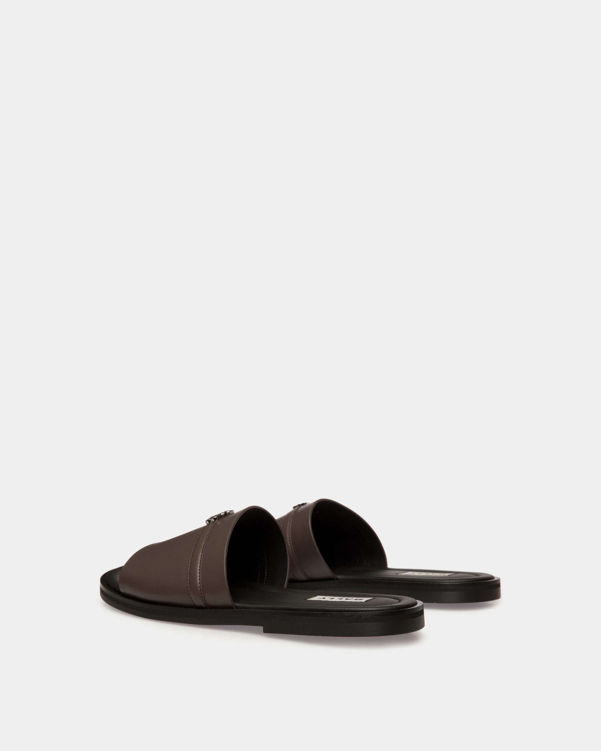 Glide Sandal in Ebano Leather - Hombre - Bally - 03