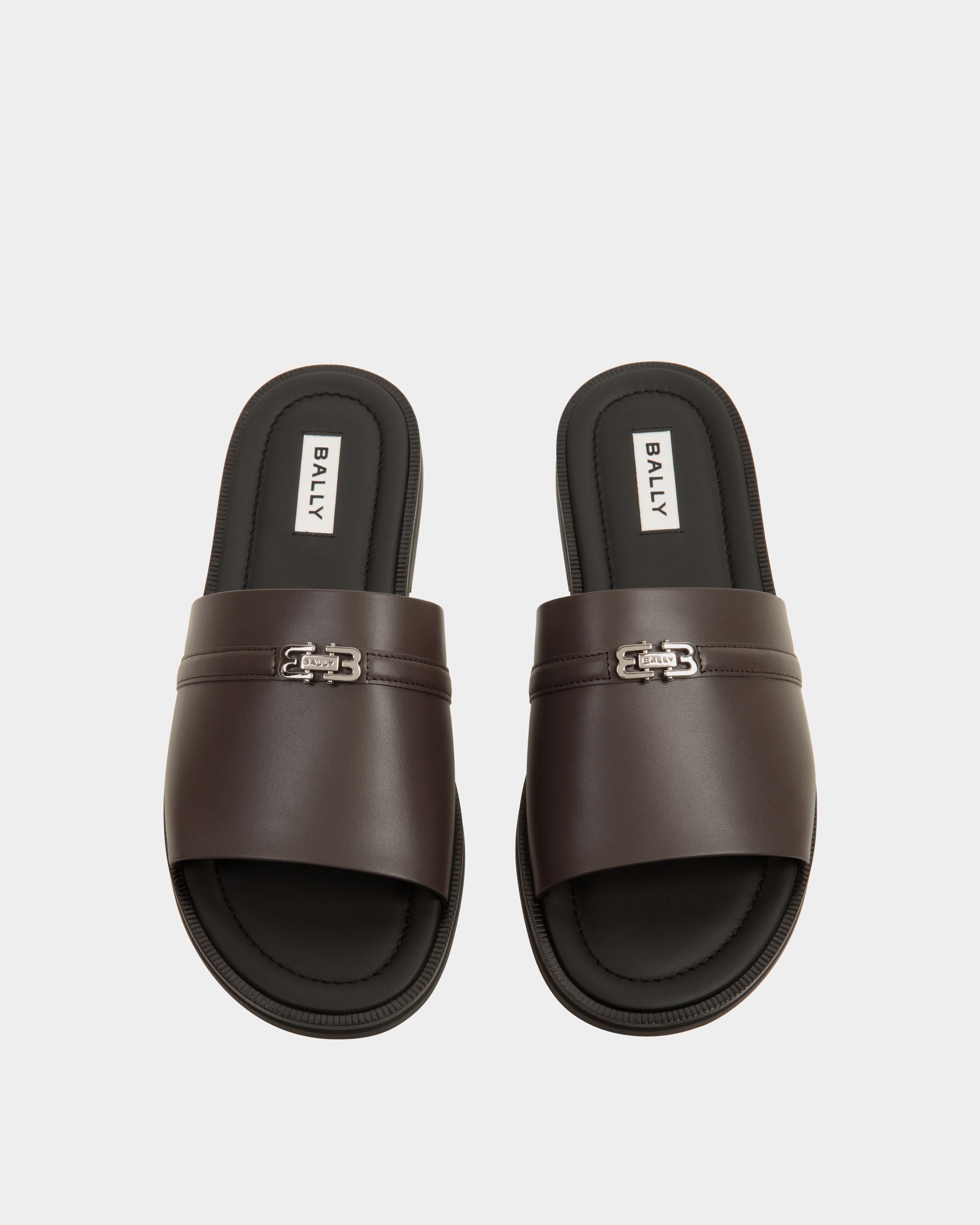 Glide Sandal in Ebano Leather - Hombre - Bally - 04