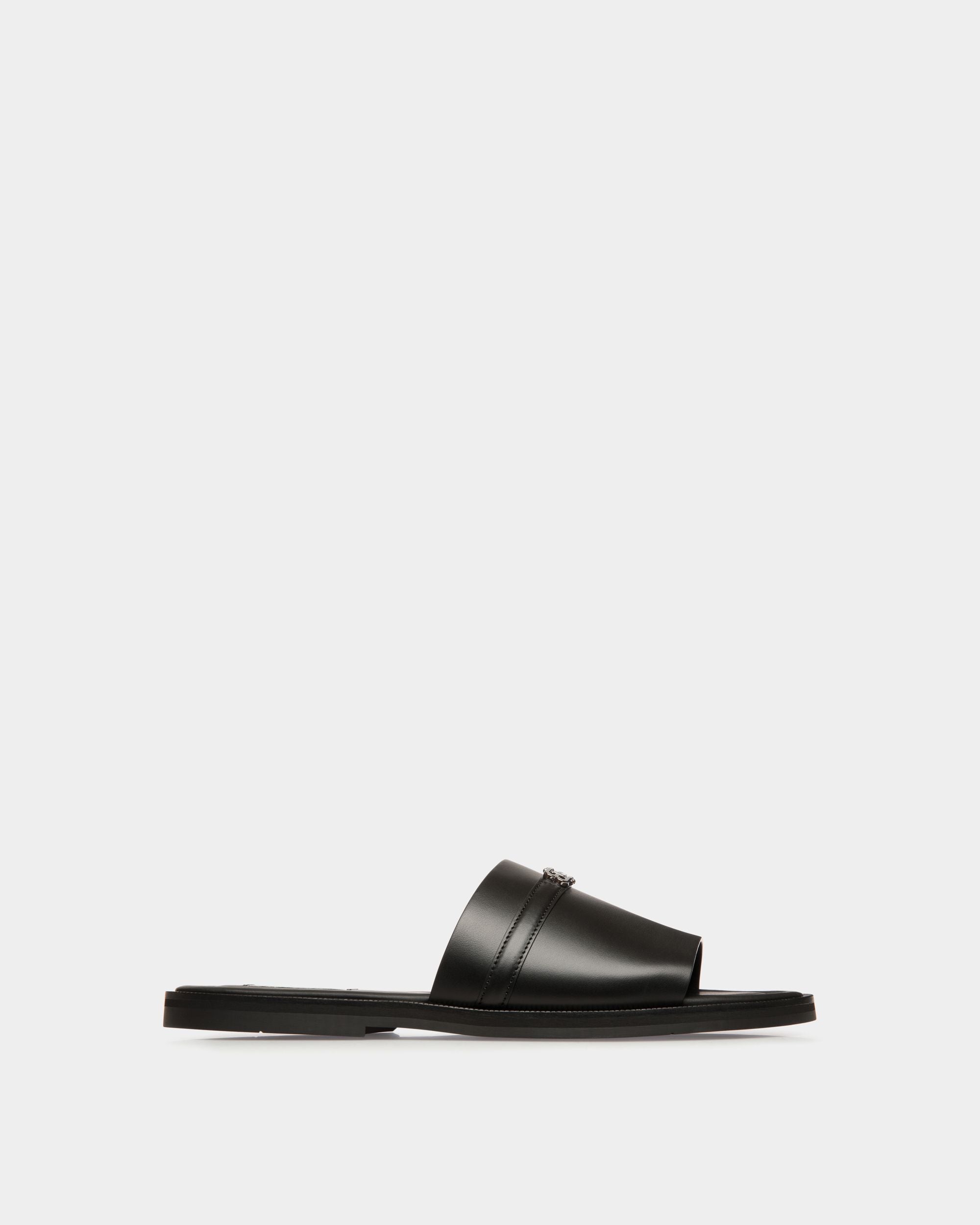 Glide Sandal in Black Leather - Hombre - Bally - 01