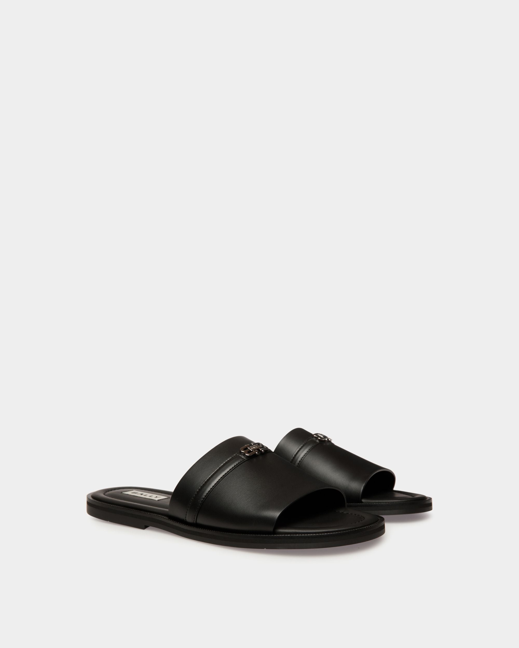 Glide Sandal in Black Leather - Hombre - Bally - 02