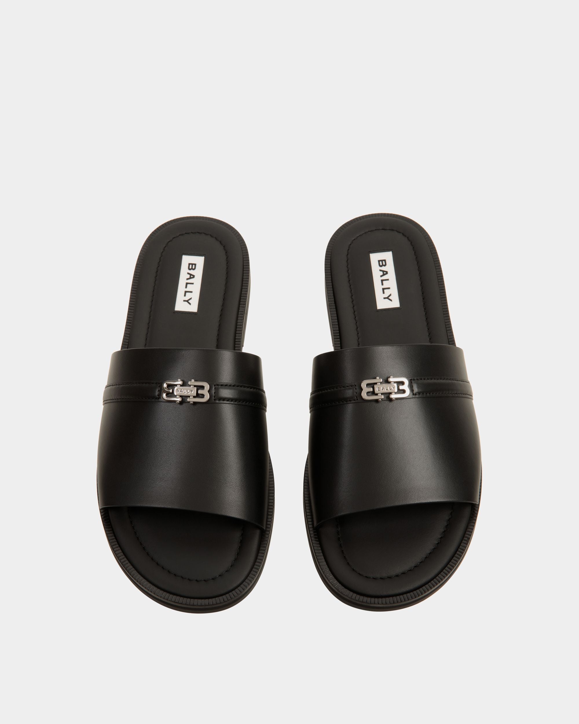 Glide Sandal in Black Leather - Hombre - Bally - 04