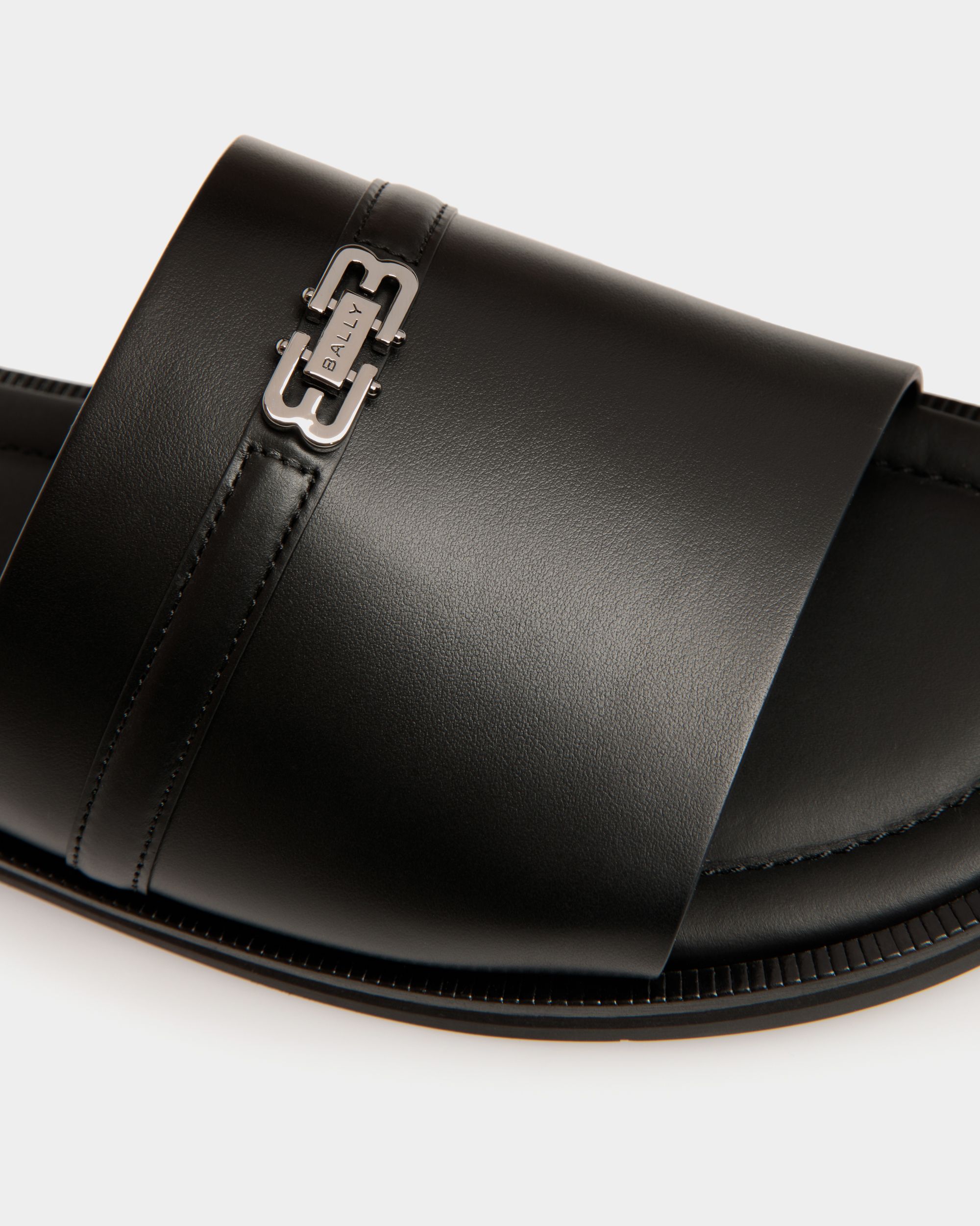 Glide Sandal in Black Leather - Hombre - Bally - 05
