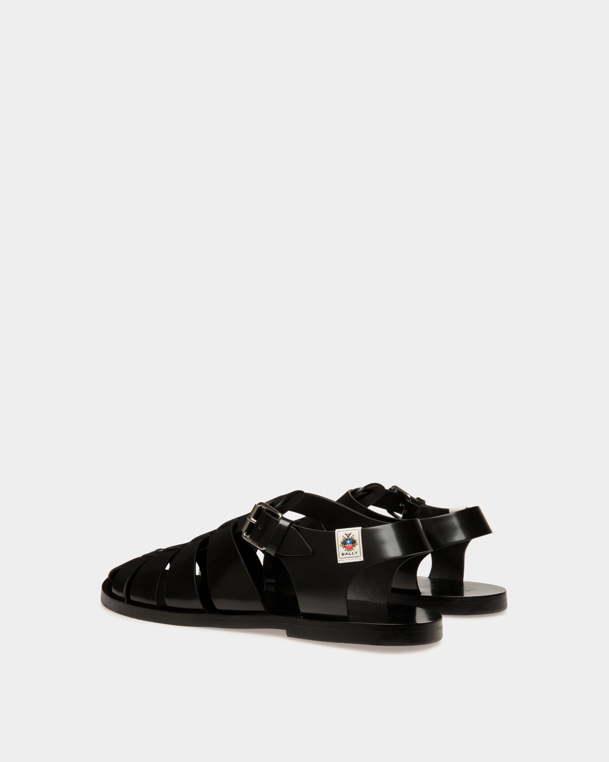 Chateau Sandal in Black Leather - Men's - Bally - 04