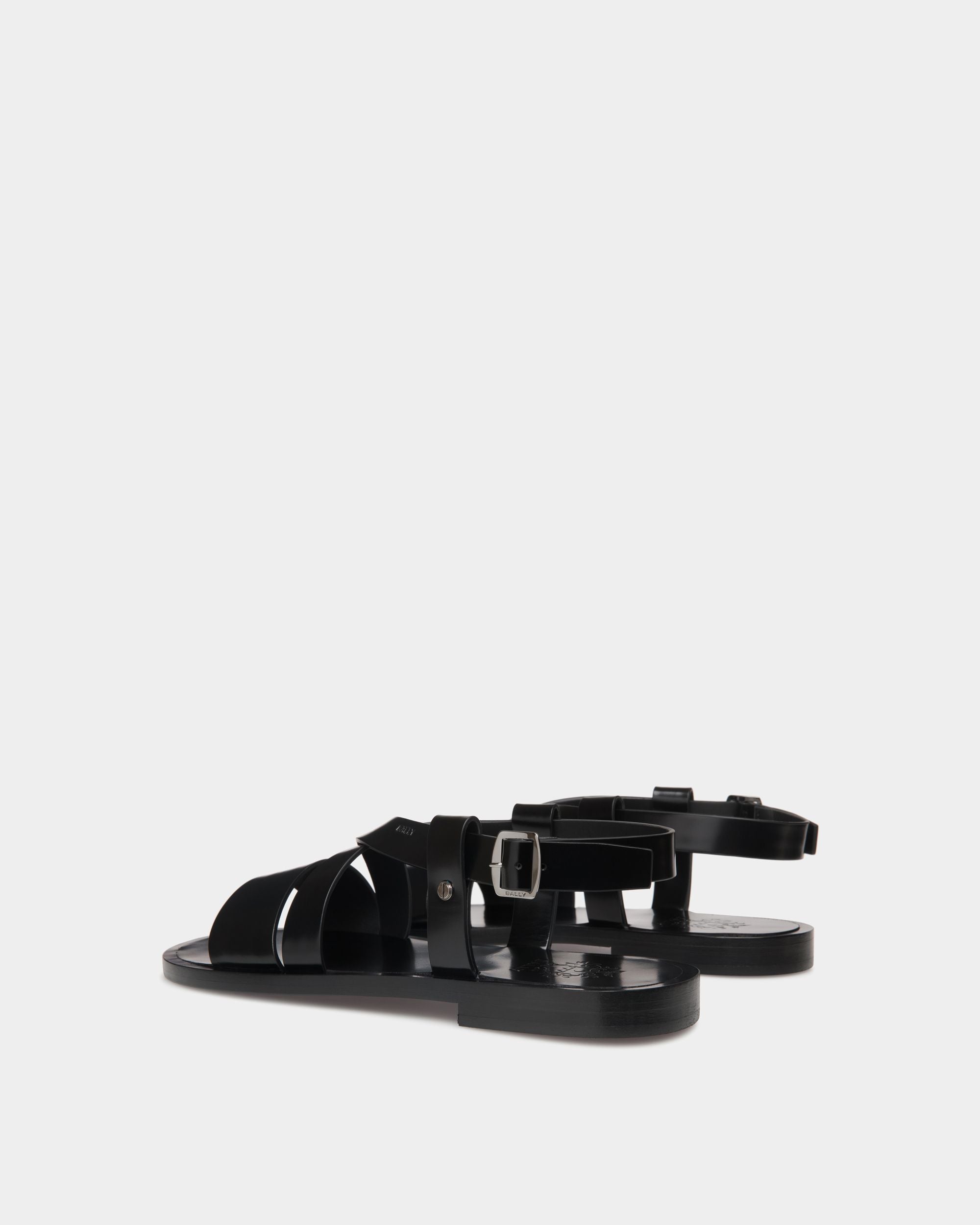 Sandalia Salis De Piel Negra - Hombre - Bally - 03