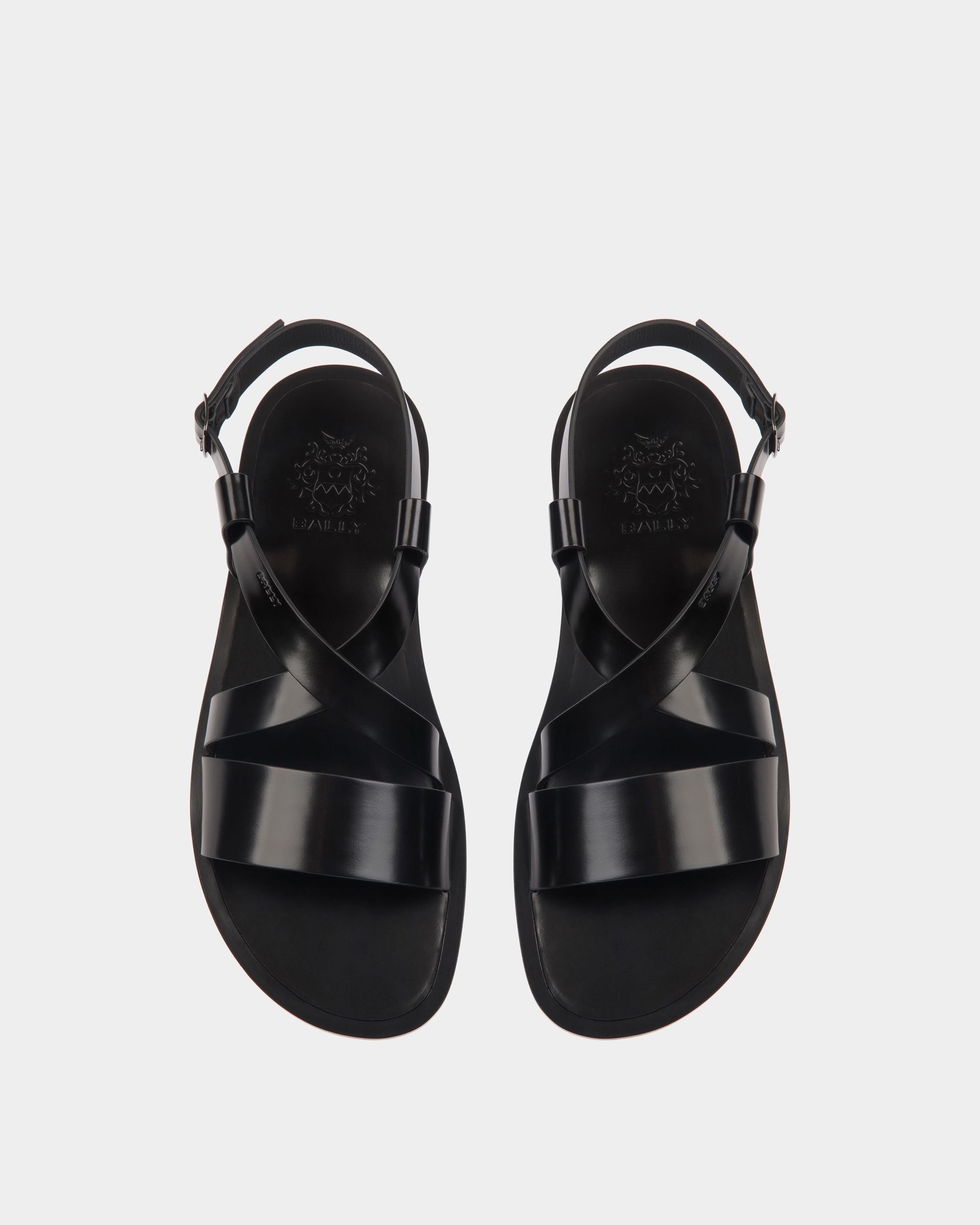 Sandalia Salis De Piel Negra - Hombre - Bally - 04