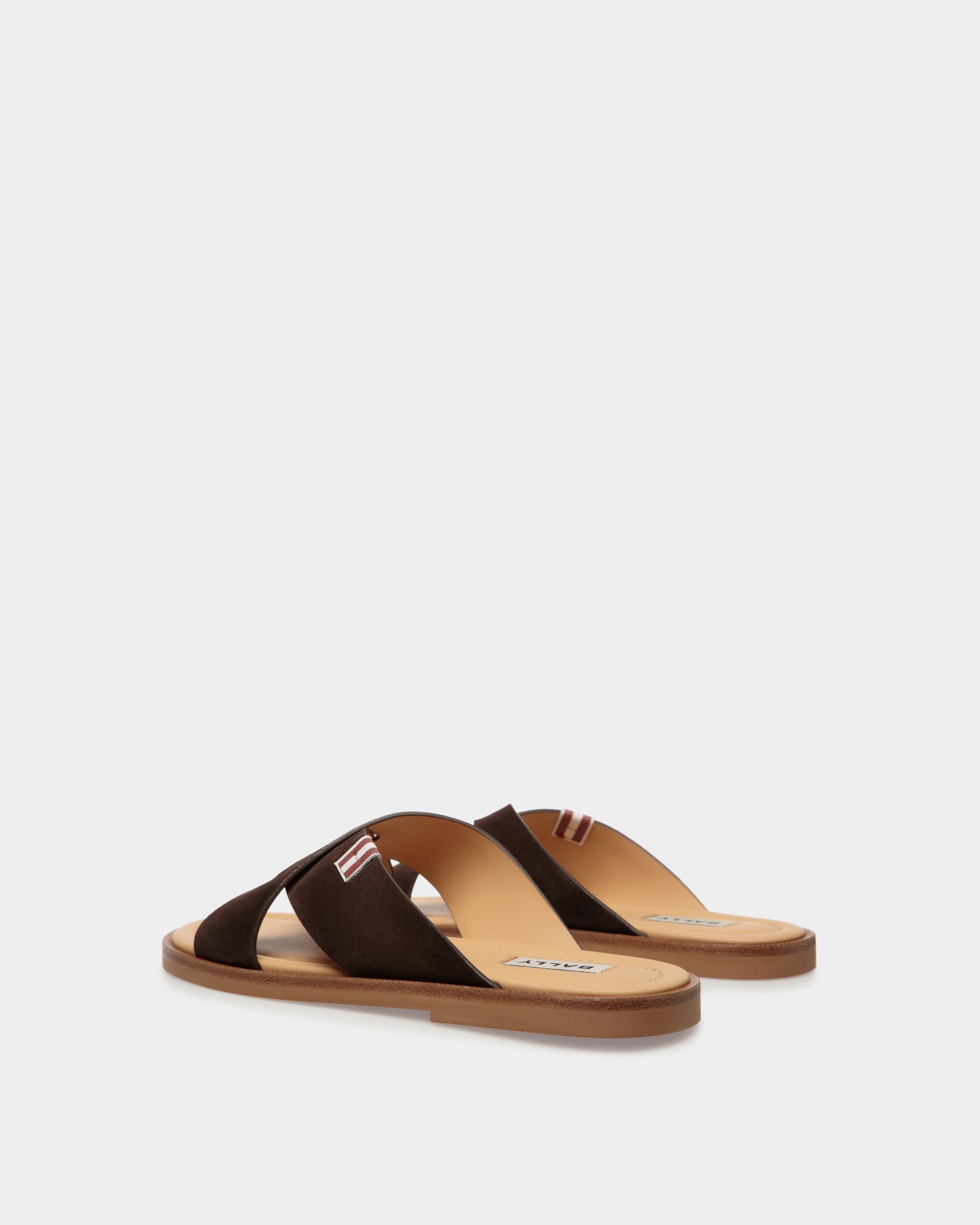 Glide Sandal in Ebano Suede - Hombre - Bally - 03