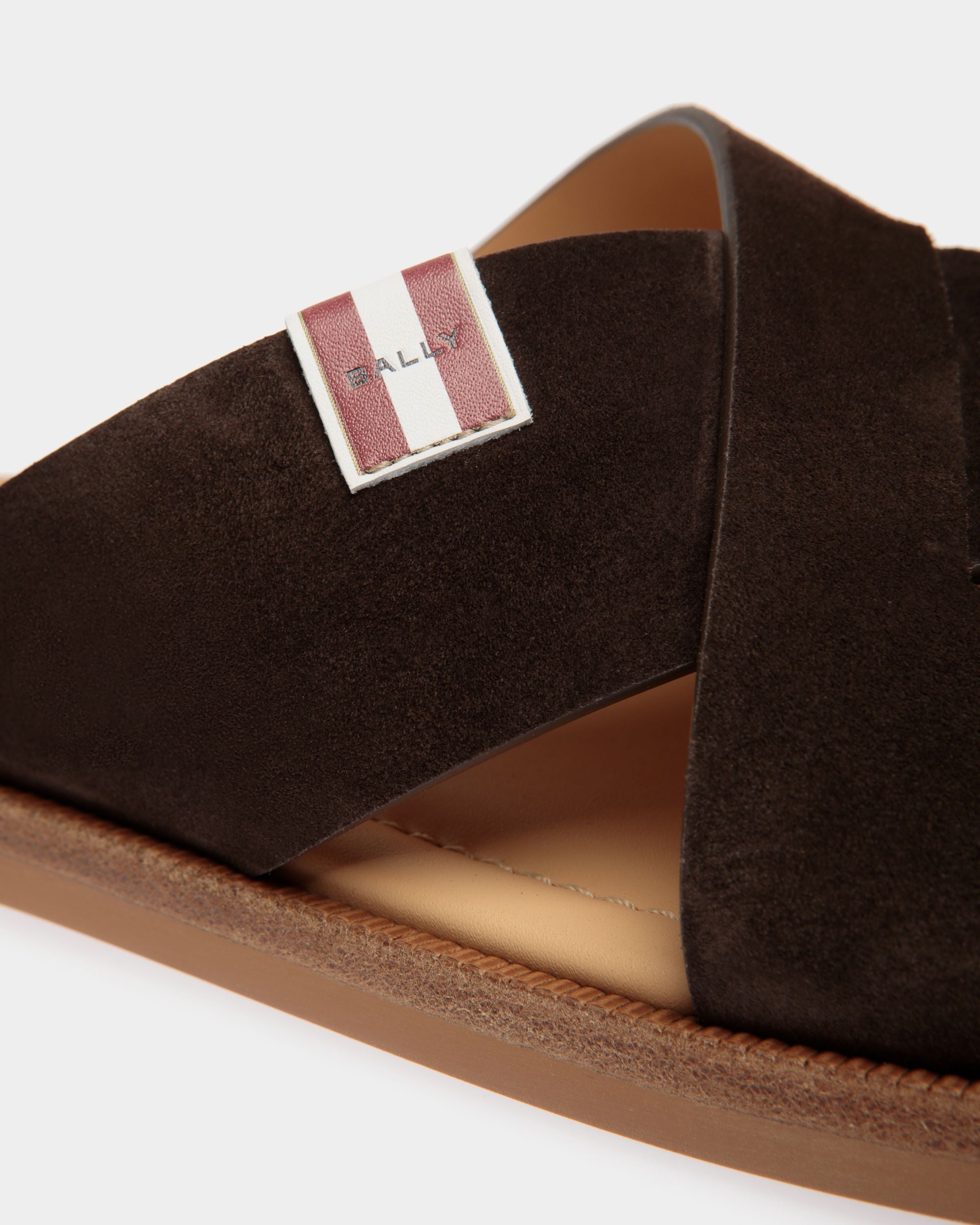 Glide Sandal in Ebano Suede - Hombre - Bally - 05