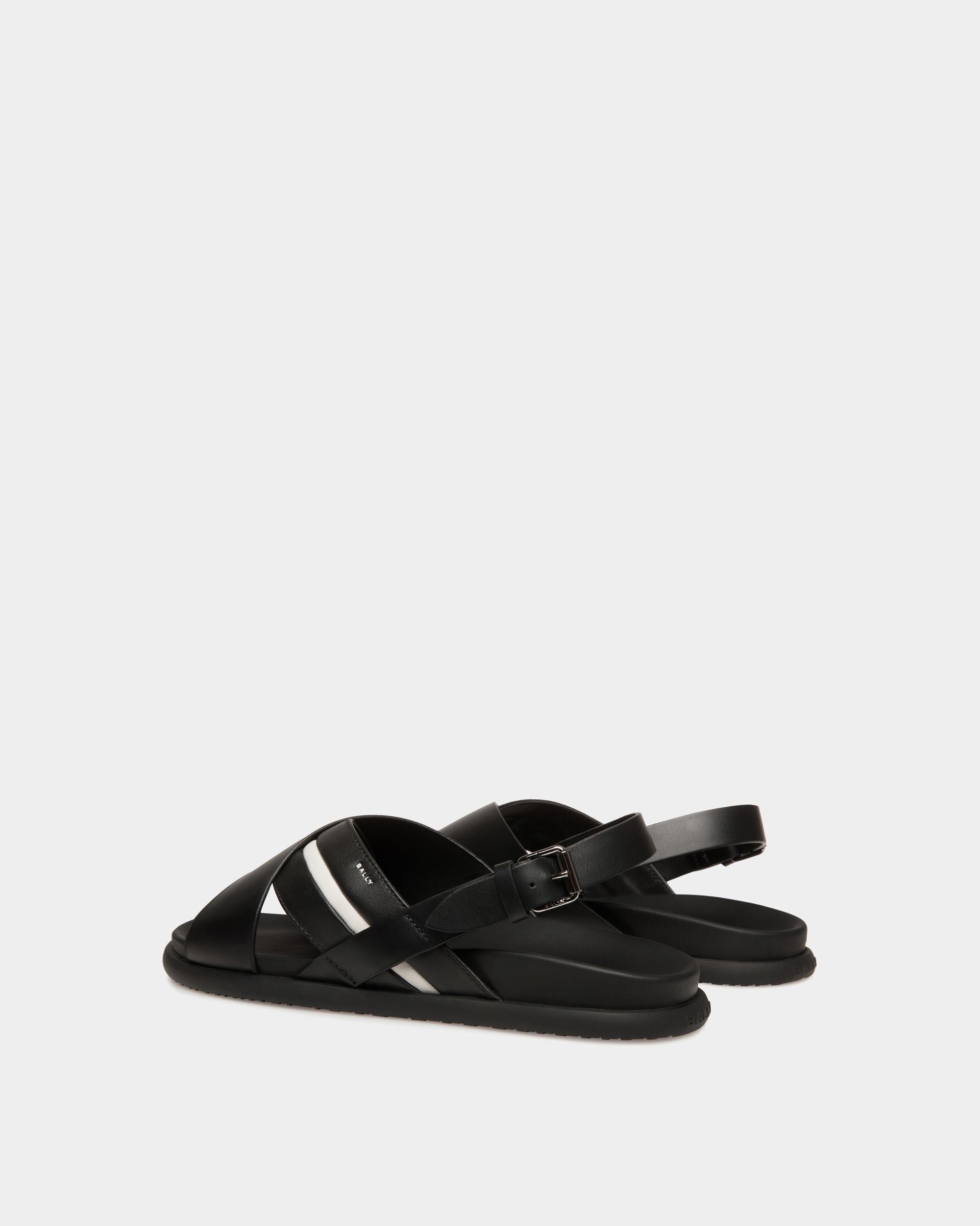 Newport Sandal in Black Leather - Hombre - Bally - 03