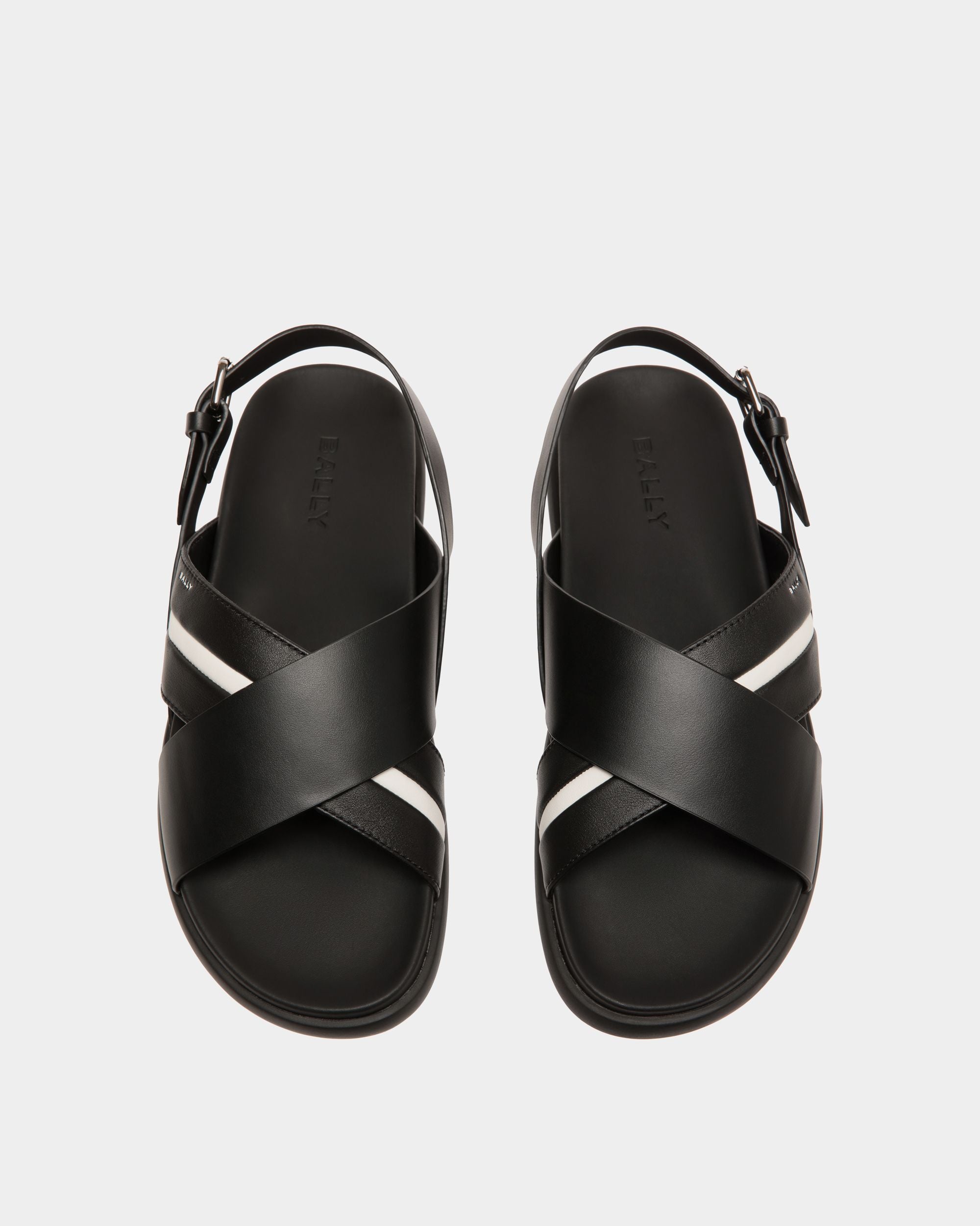 Newport Sandal in Black Leather - Hombre - Bally - 04