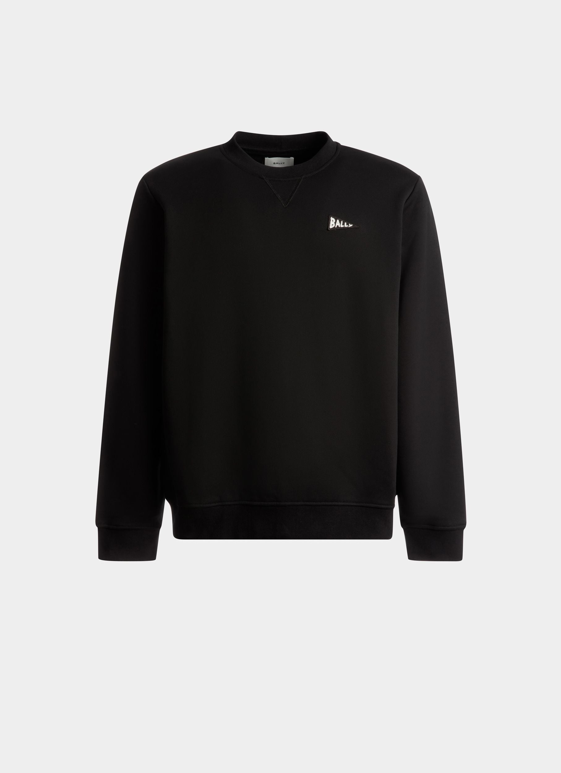 Sweatshirt In Black Stretch Cotton - Men's - Bally - 01
