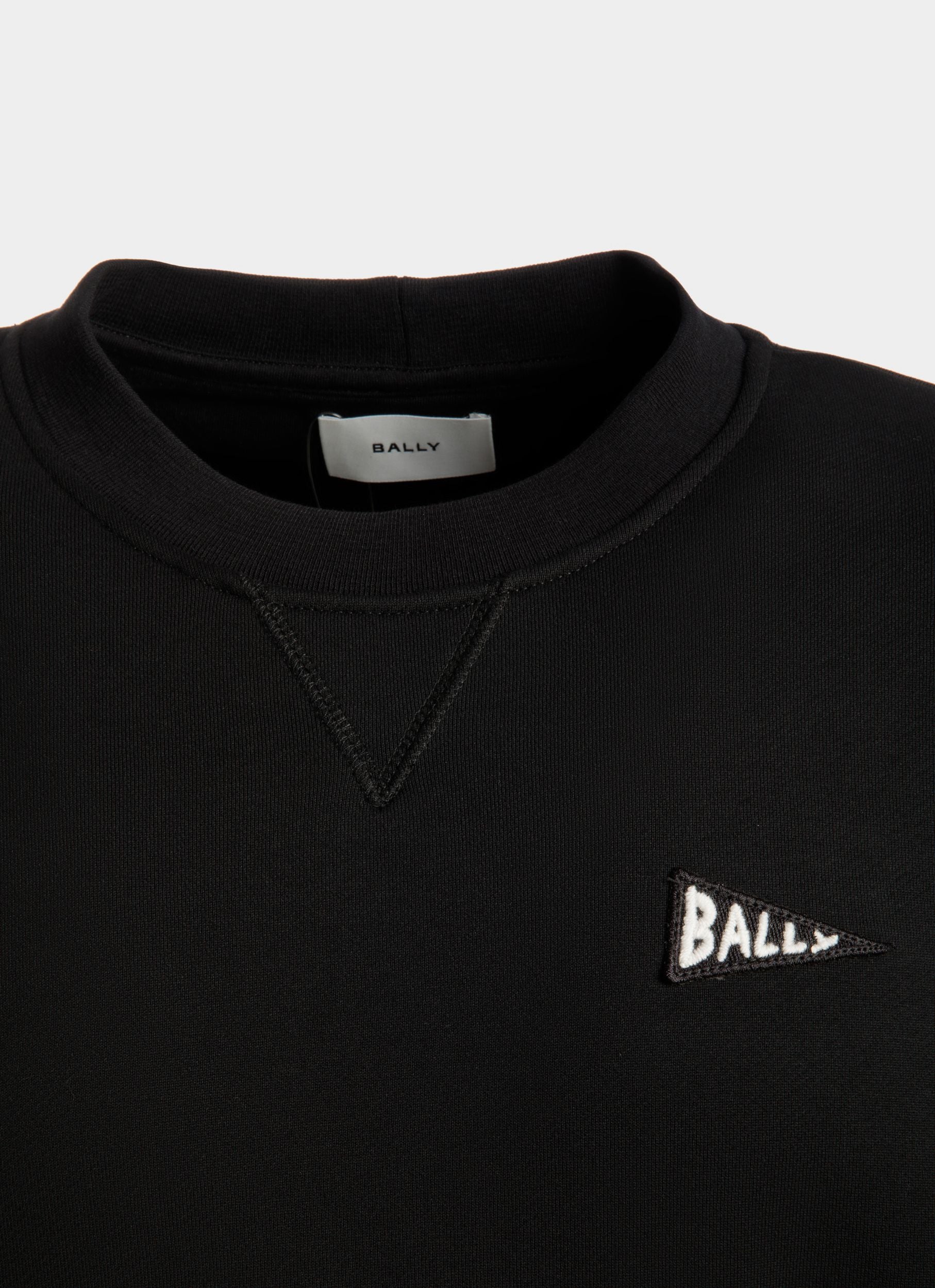 Sweatshirt In Black Stretch Cotton - Men's - Bally - 02