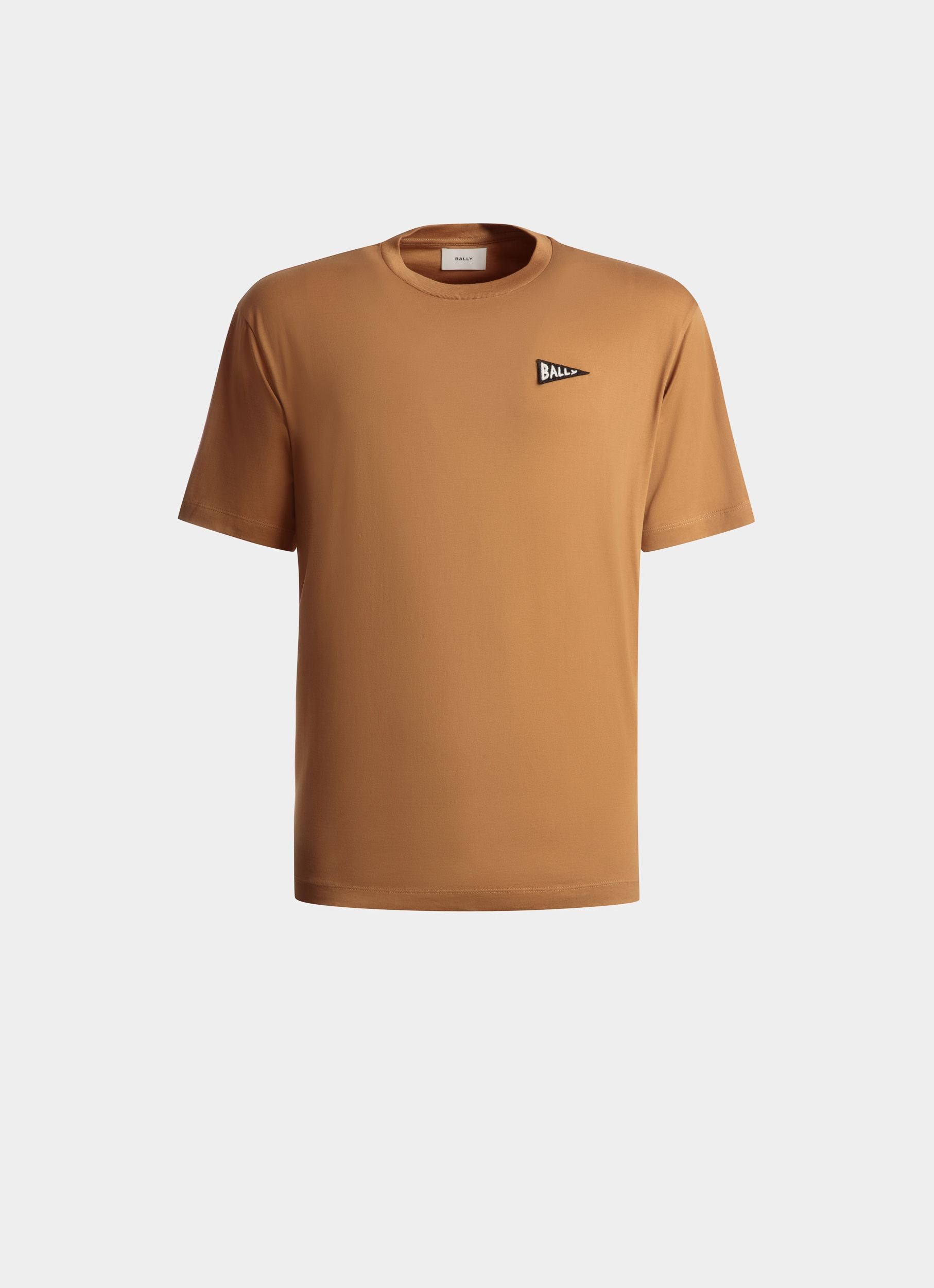 T-shirt In Light Brown Cotton Fabric - Men's - Bally - 01