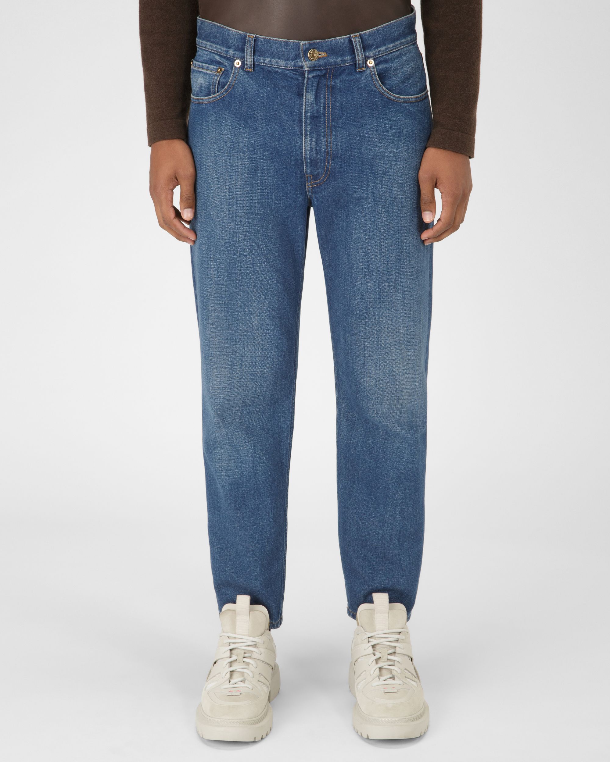 Cotton Trousers In Blue - Men's - Bally - 01