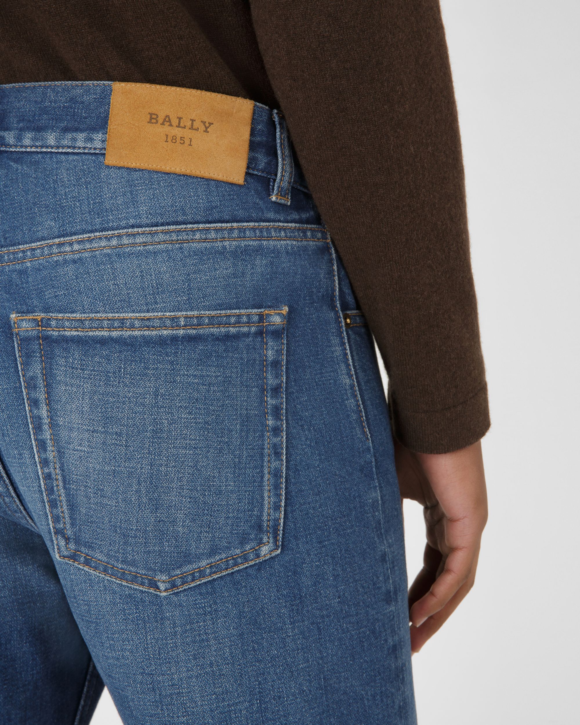 Cotton Trousers In Blue - Men's - Bally - 02