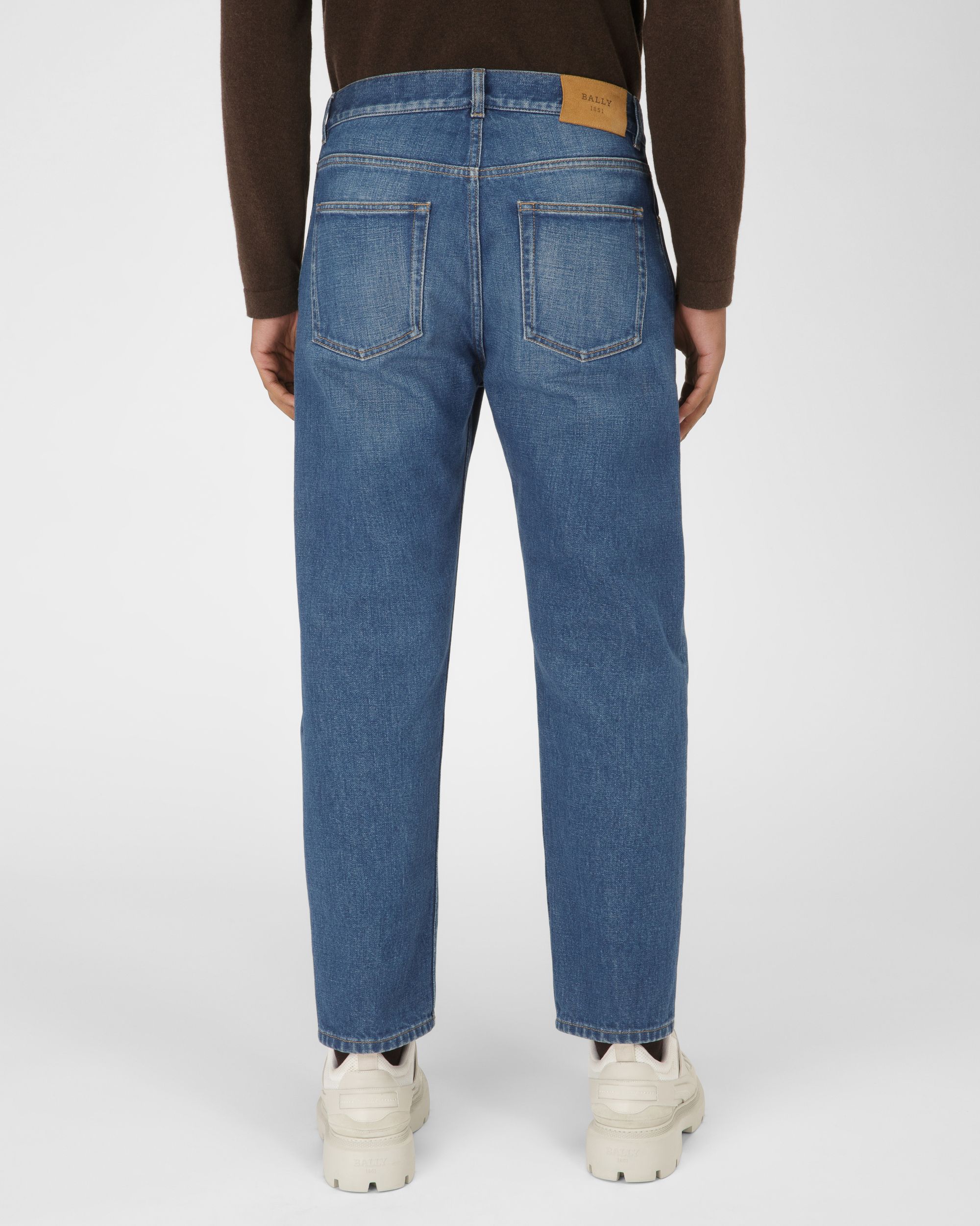 Cotton Trousers In Blue - Men's - Bally - 03