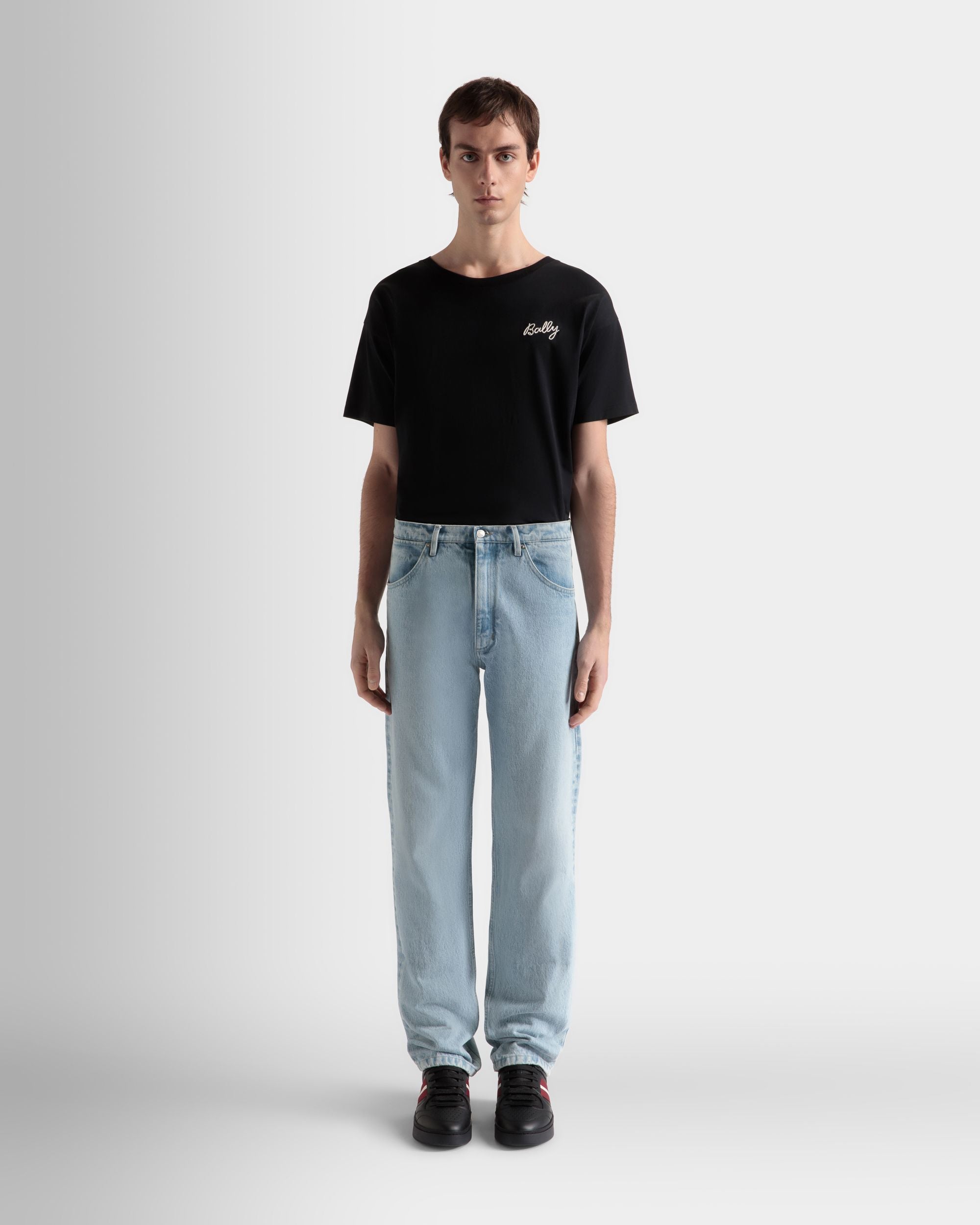 Pantalones Vaqueros De Algodón En Añil Claro - Hombre - Bally - 02