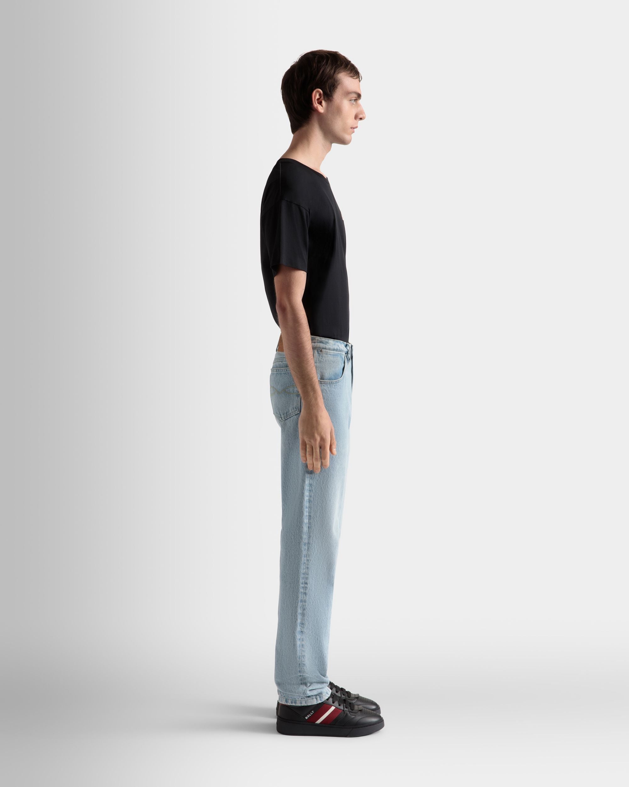 Pantalones Vaqueros De Algodón En Añil Claro - Hombre - Bally - 05