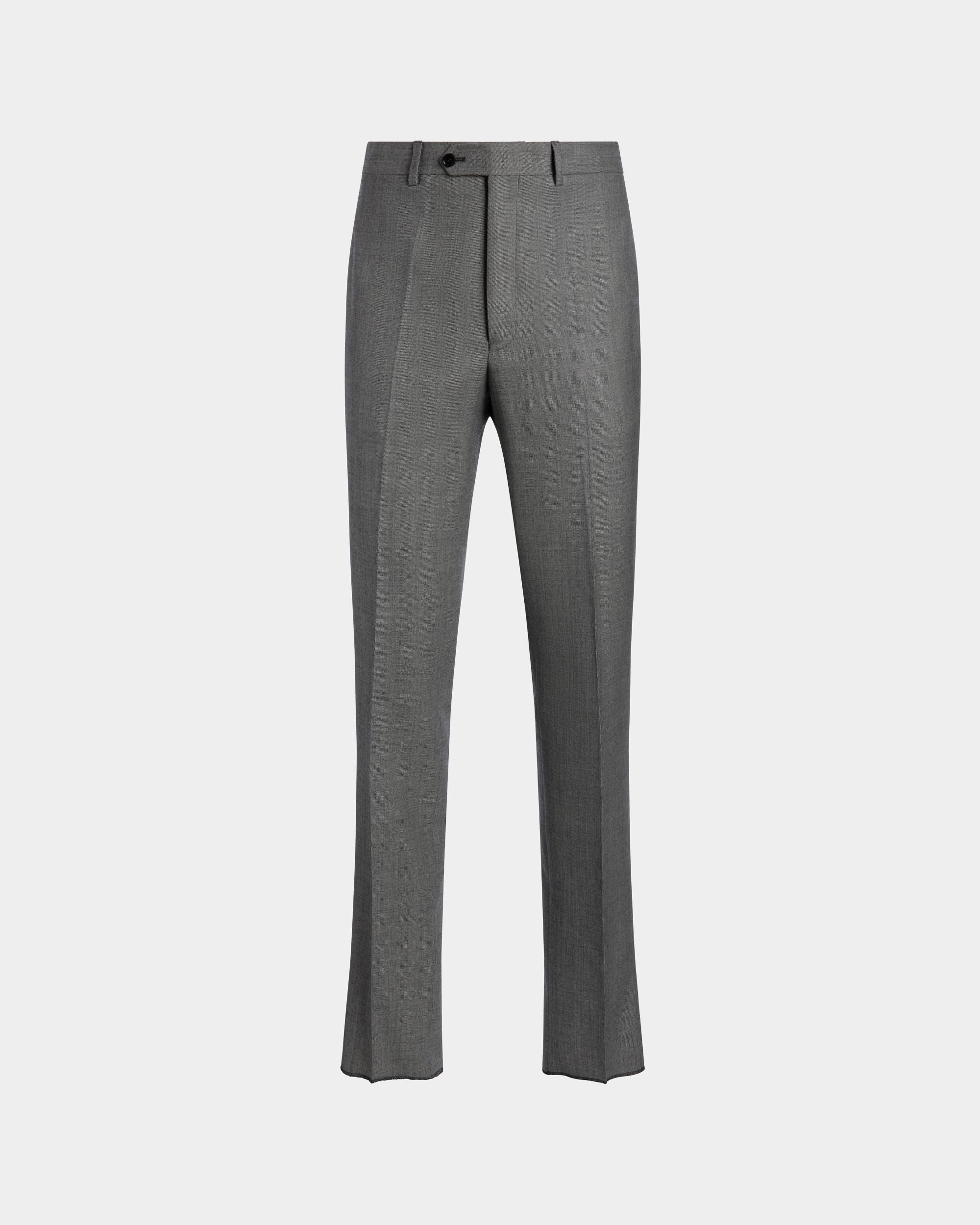 Trousers Trousers In Grey Wool - Men's - Bally - 01