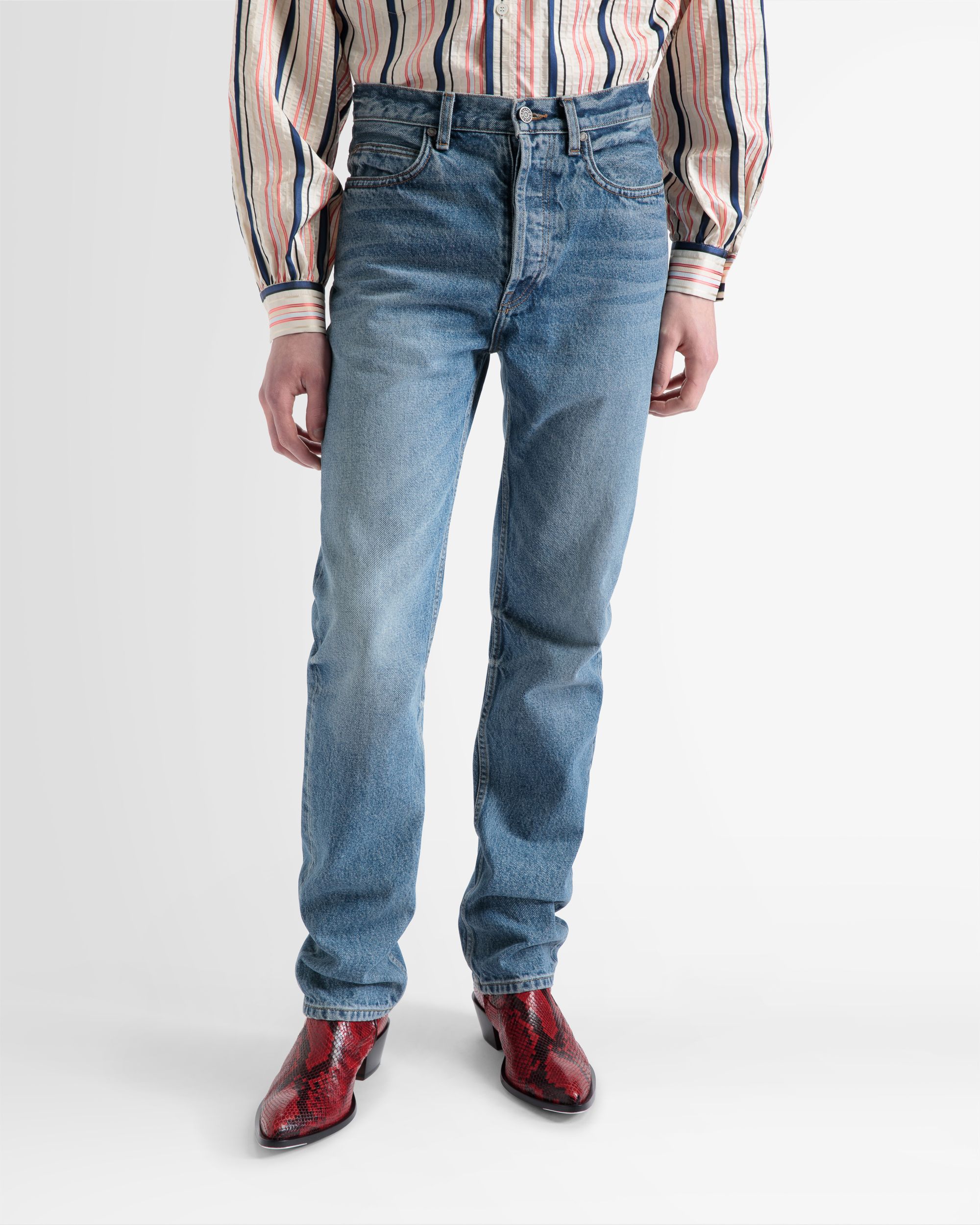 Pantalones Acampanados De Denim Azul - Hombre - Bally - 03