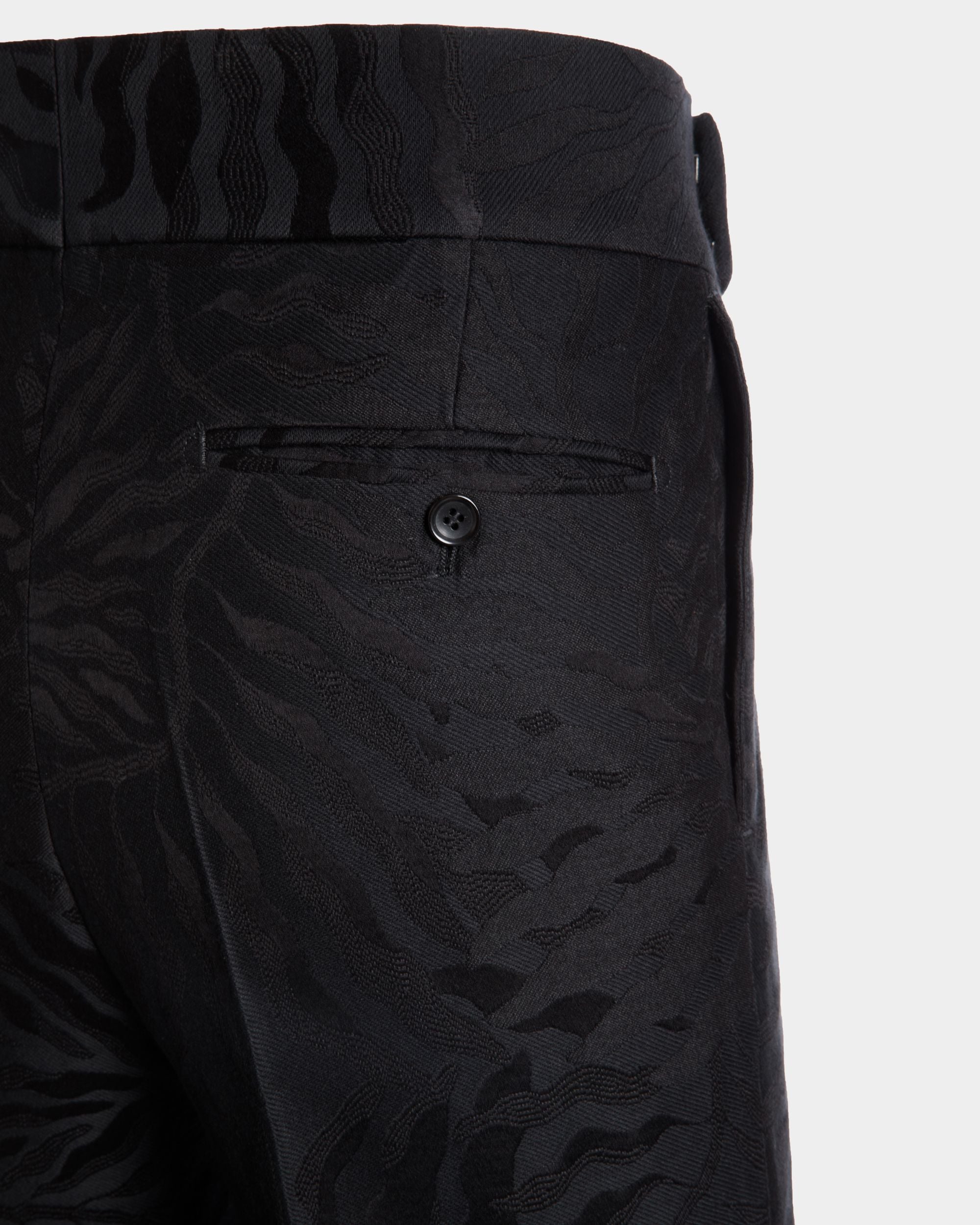 Pantalón De Algodón Y Lana Negra - Hombre - Bally - 02