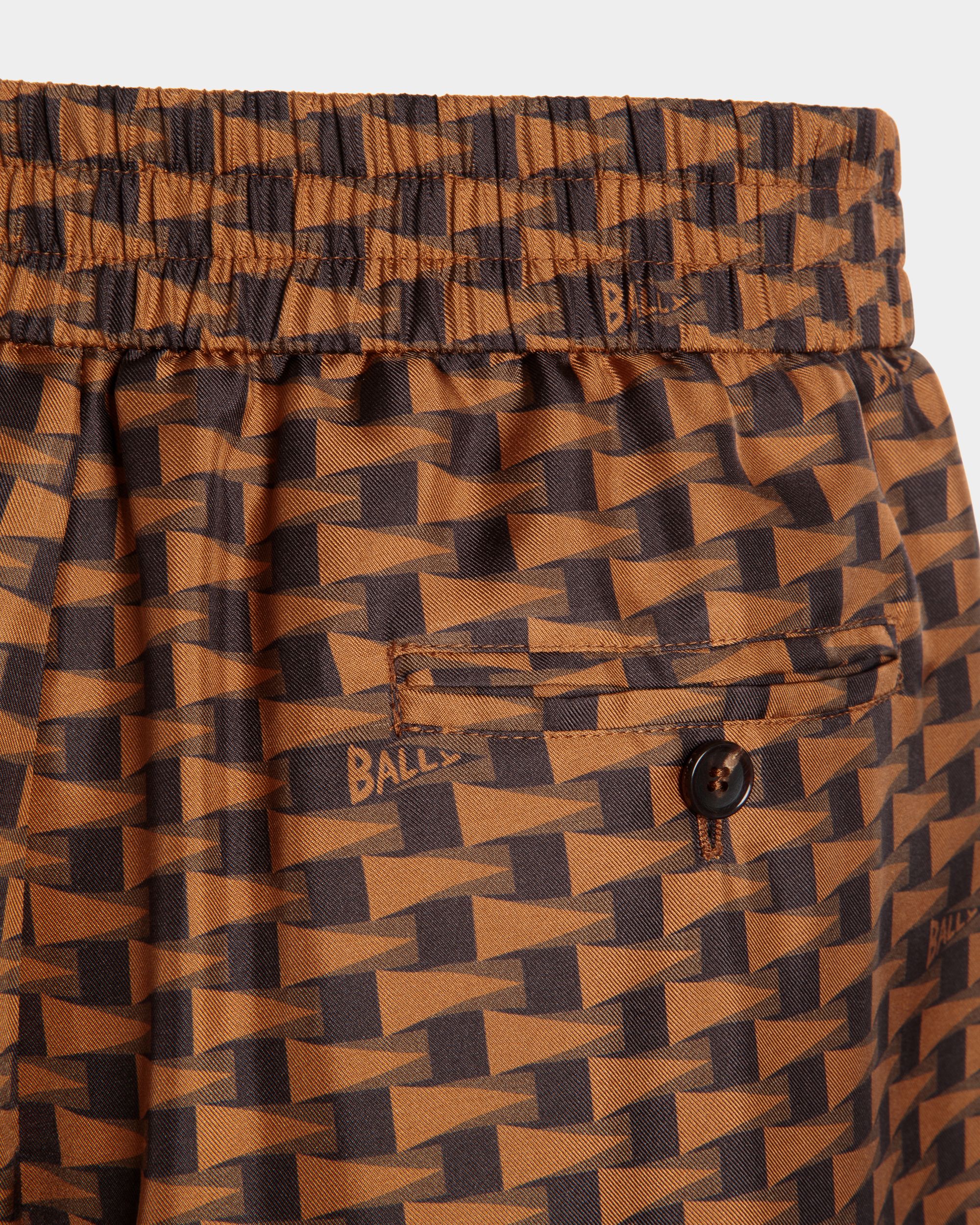 Shorts Pennant De Seda Marrón - Hombre - Bally - 02