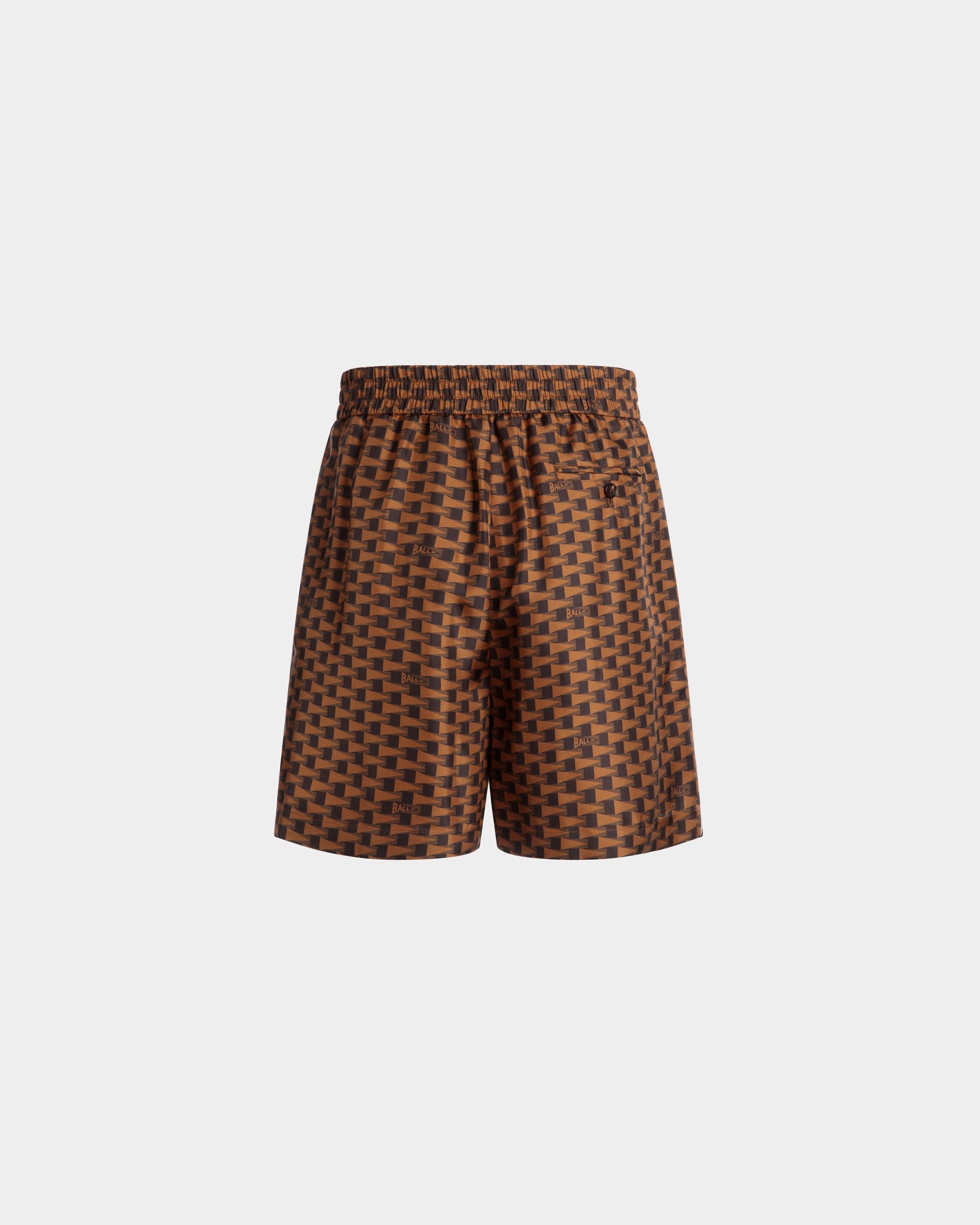 Shorts Pennant De Seda Marrón - Hombre - Bally - 03