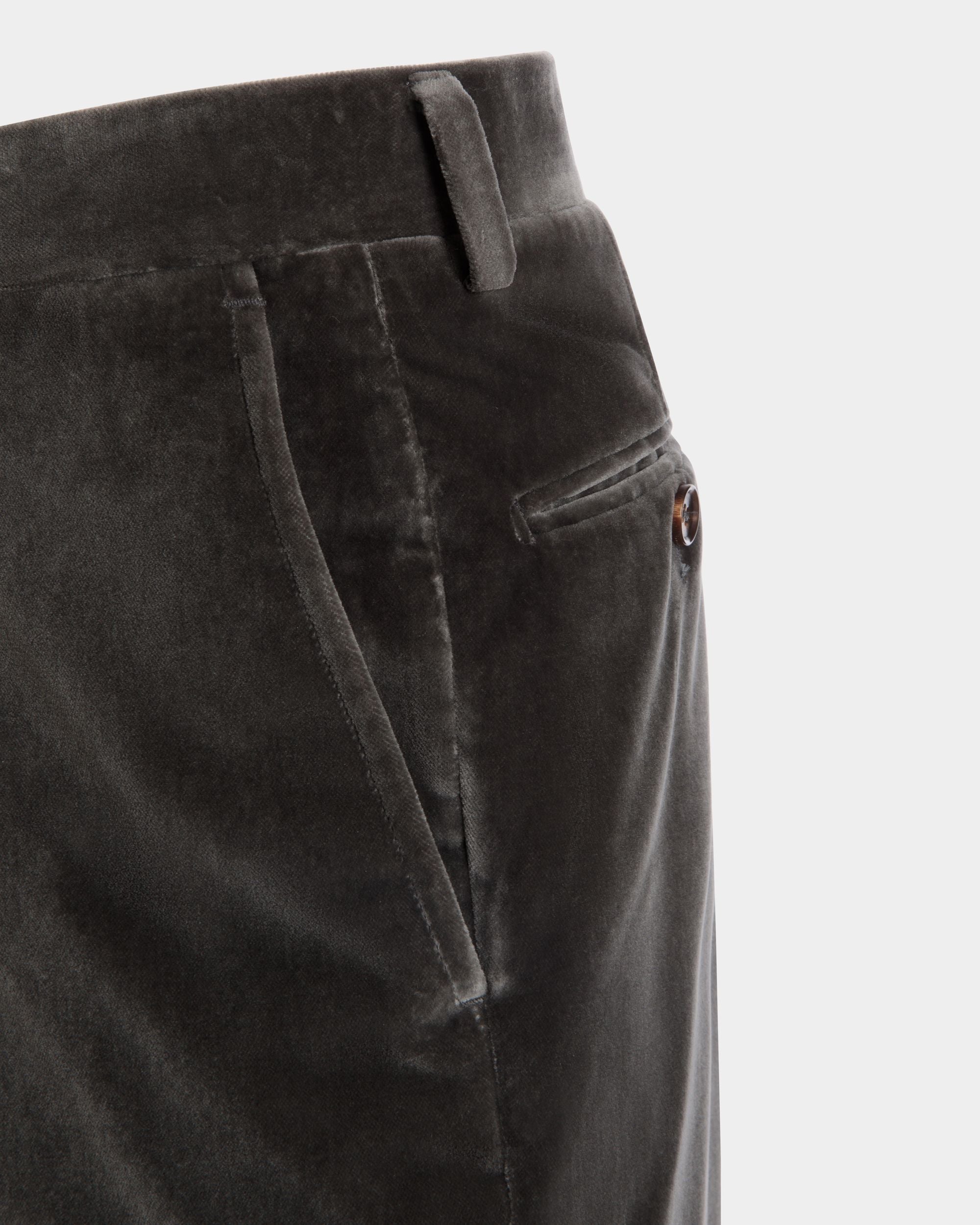 Pantalón De Terciopelo Gris - Hombre - Bally - 02