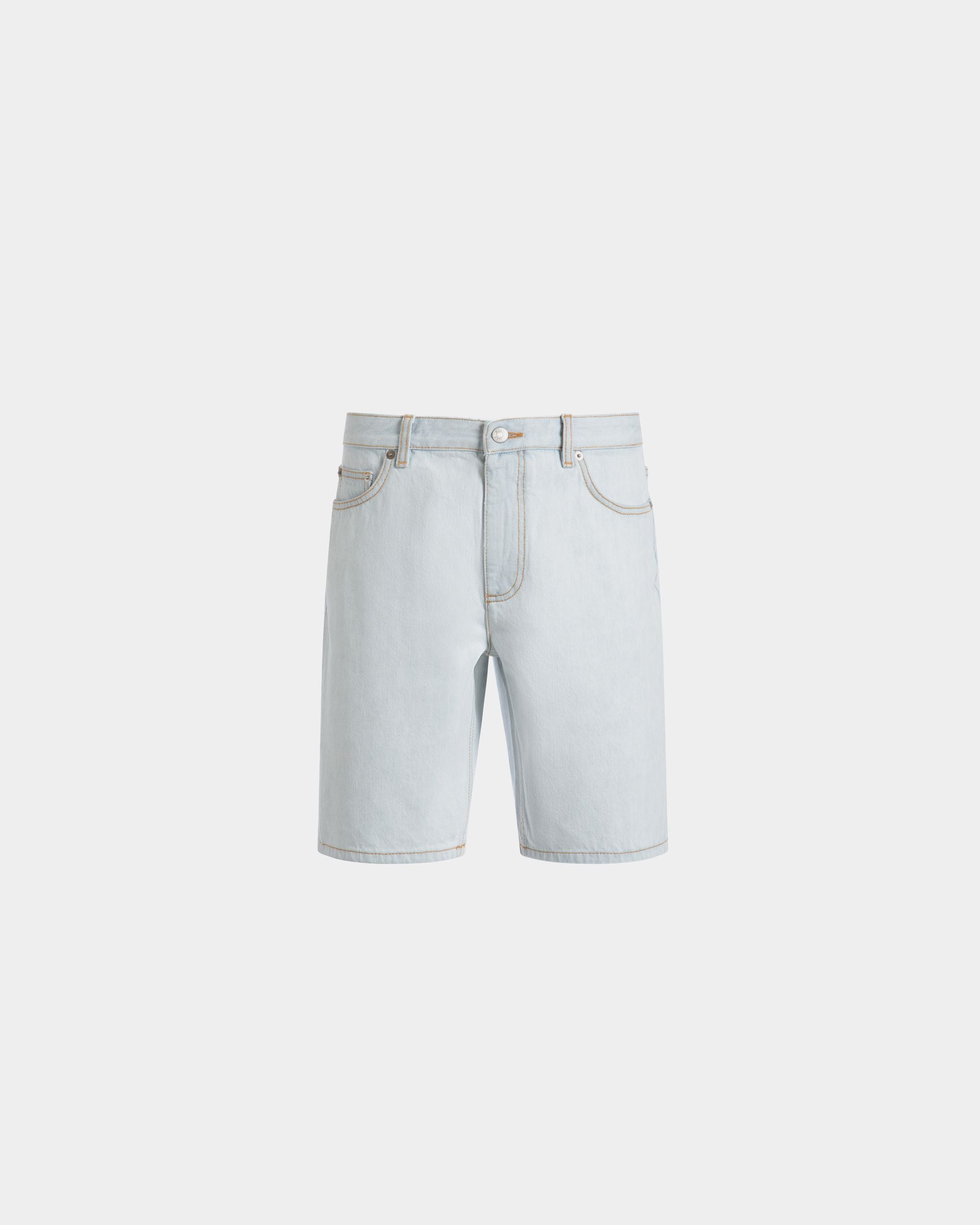 Denim Shorts in Light Blue Cotton - Hombre - Bally - 01