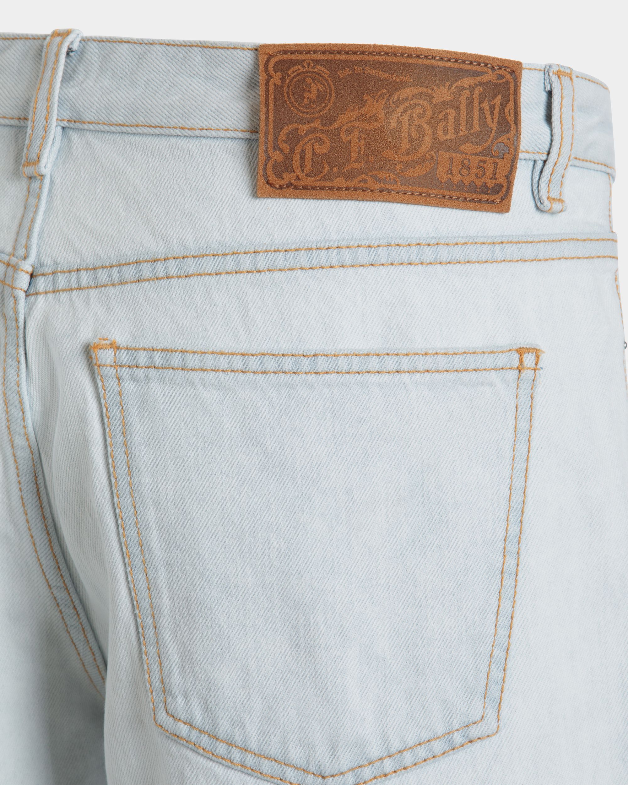Denim Shorts in Light Blue Cotton - Hombre - Bally - 02