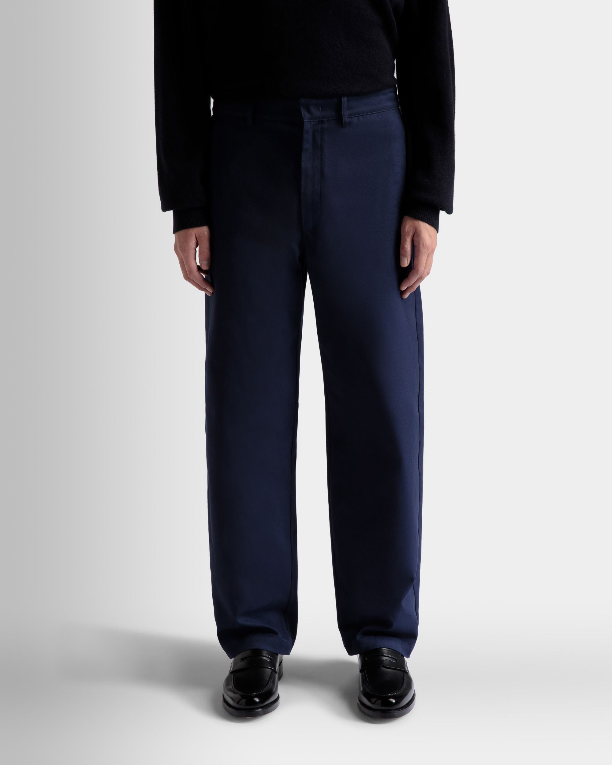 Pantalones De Algodón Azul Oscuro - Hombre - Bally - 03