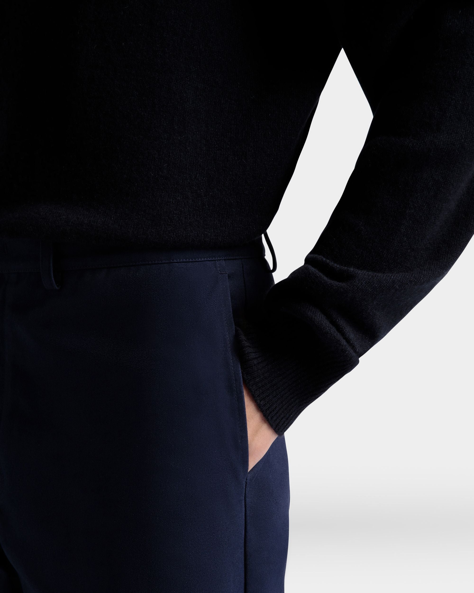 Pantalones De Algodón Azul Oscuro - Hombre - Bally - 04