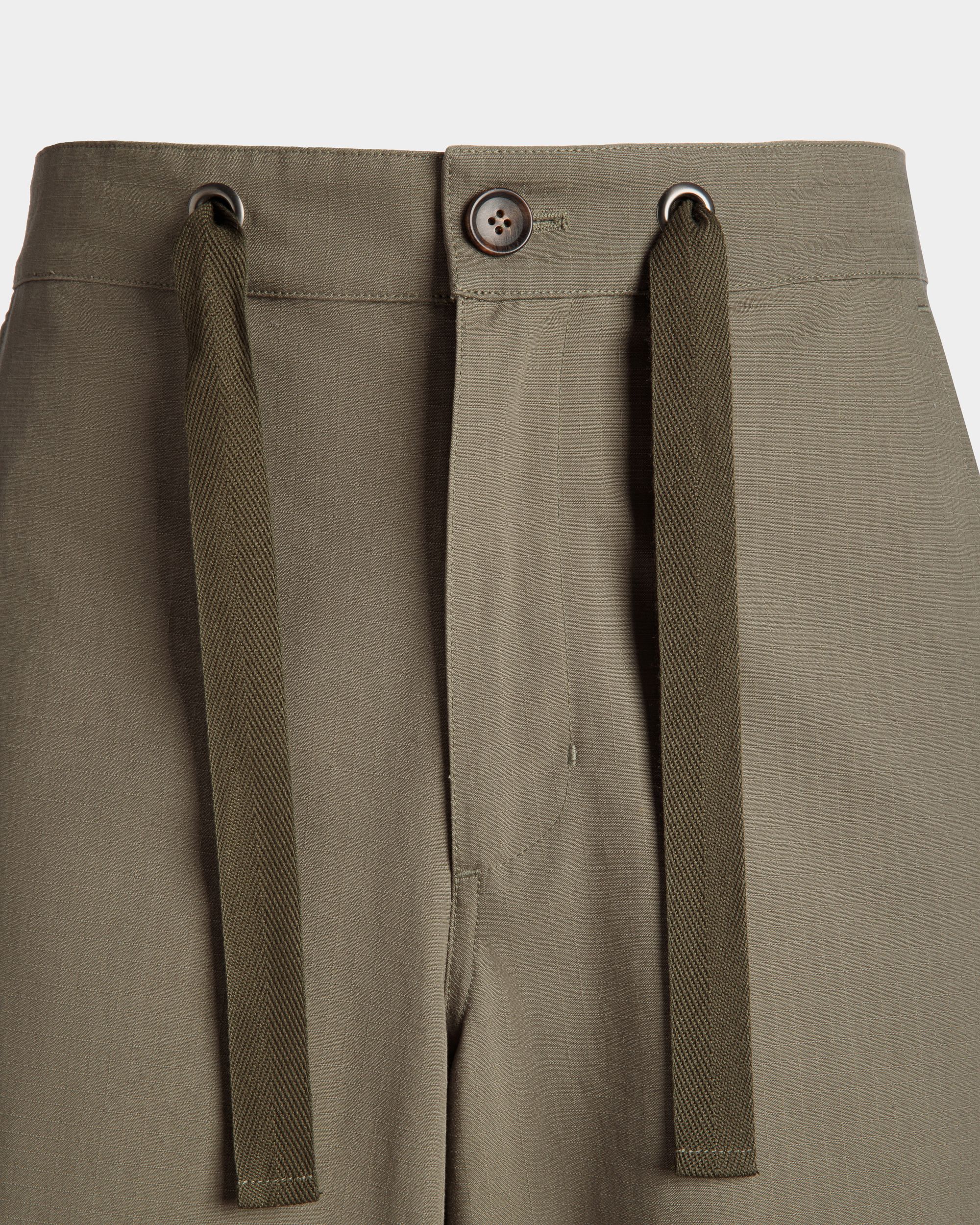 Adrien Brody Travel Collection Pants In Military Green Cotton - Men's - Bally - 05