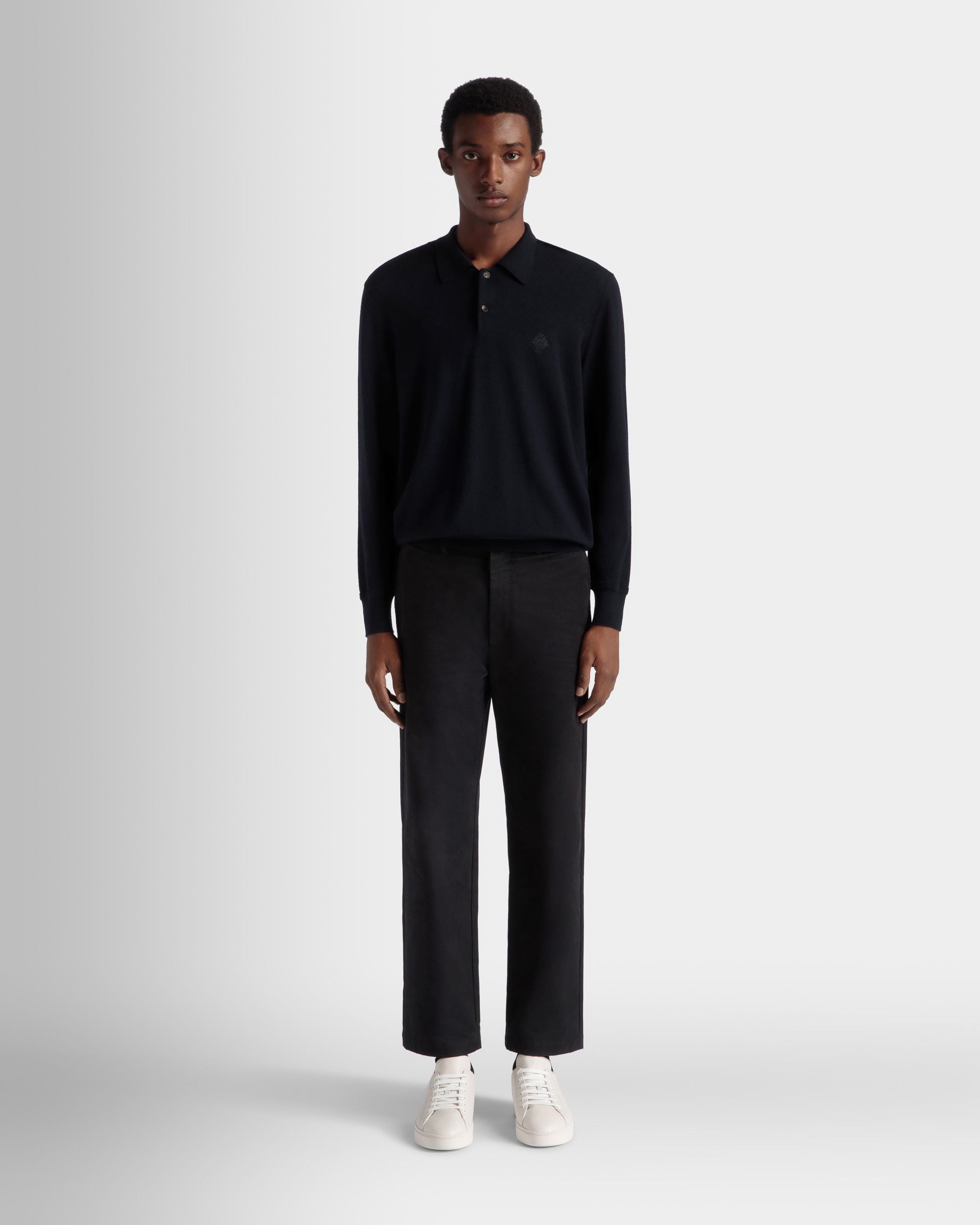 Pantalón Chino De Algodón Negro - Hombre - Bally - 02