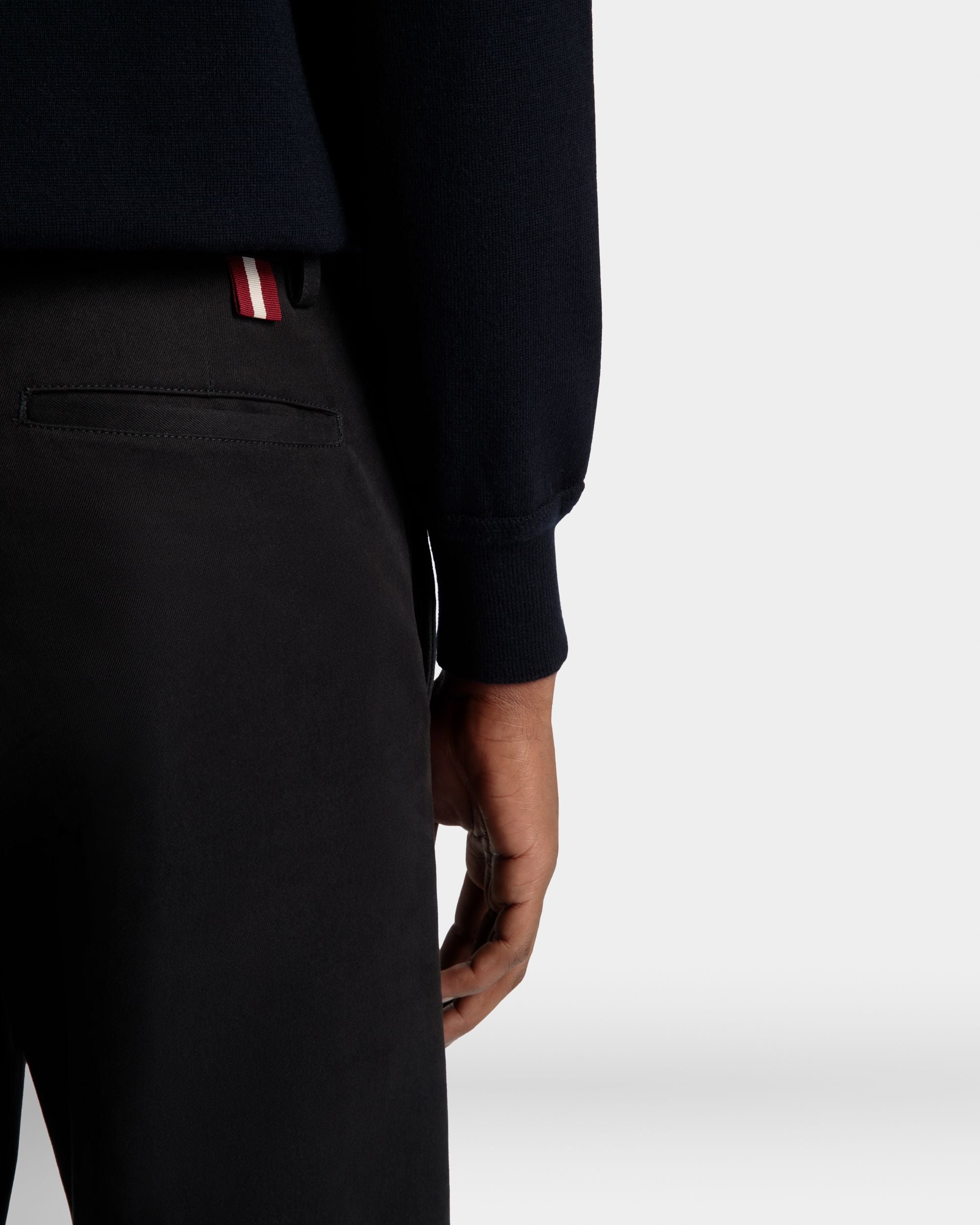 Pantalón Chino De Algodón Negro - Hombre - Bally - 03