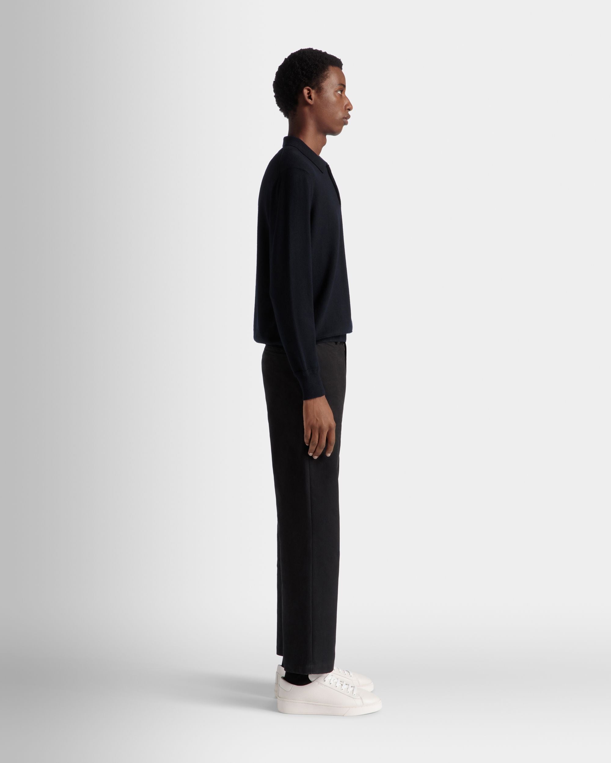 Pantalón Chino De Algodón Negro - Hombre - Bally - 05