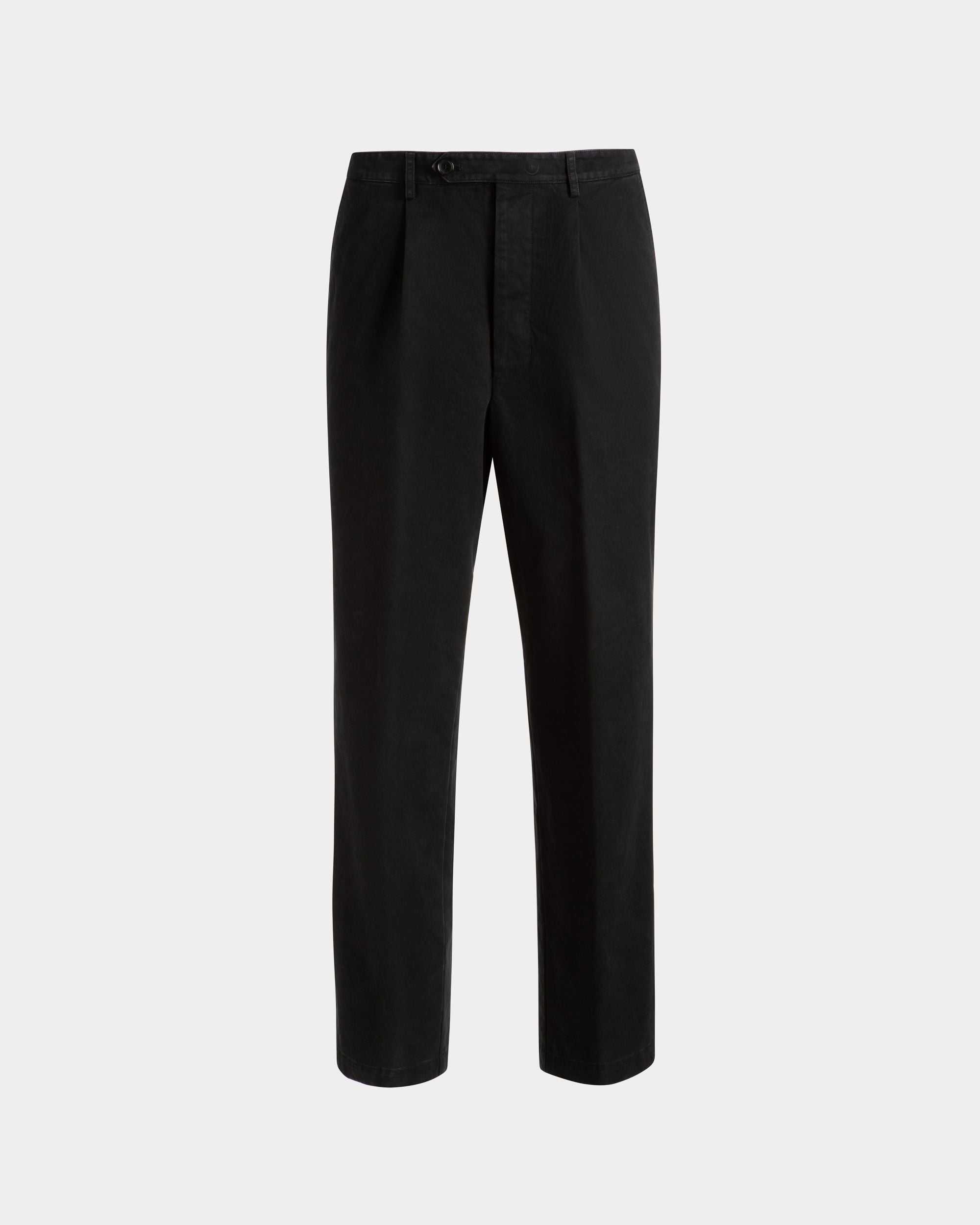 Pantalón De Algodón Negro - Hombre - Bally - 01