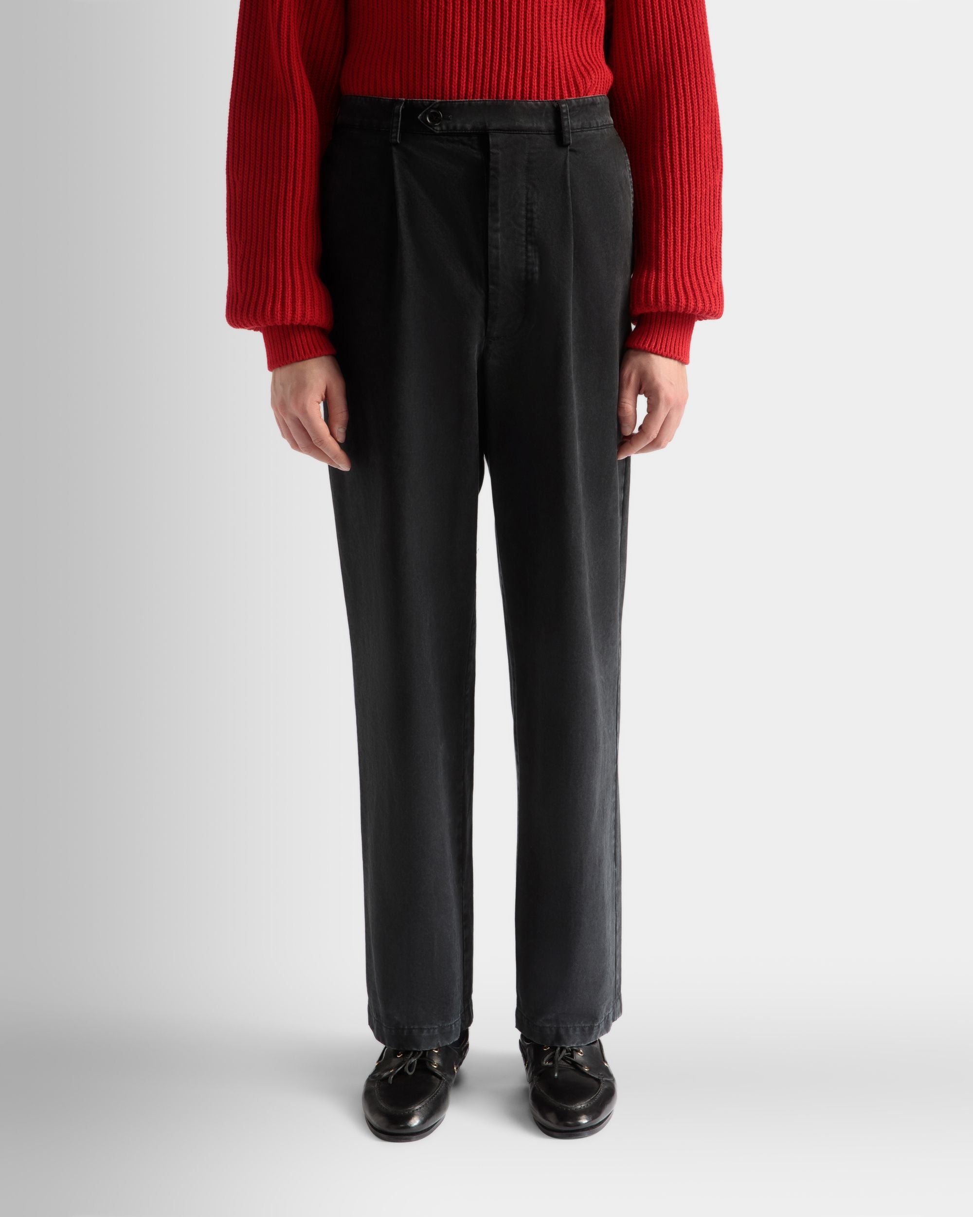 Pantalón De Algodón Negro - Hombre - Bally - 03