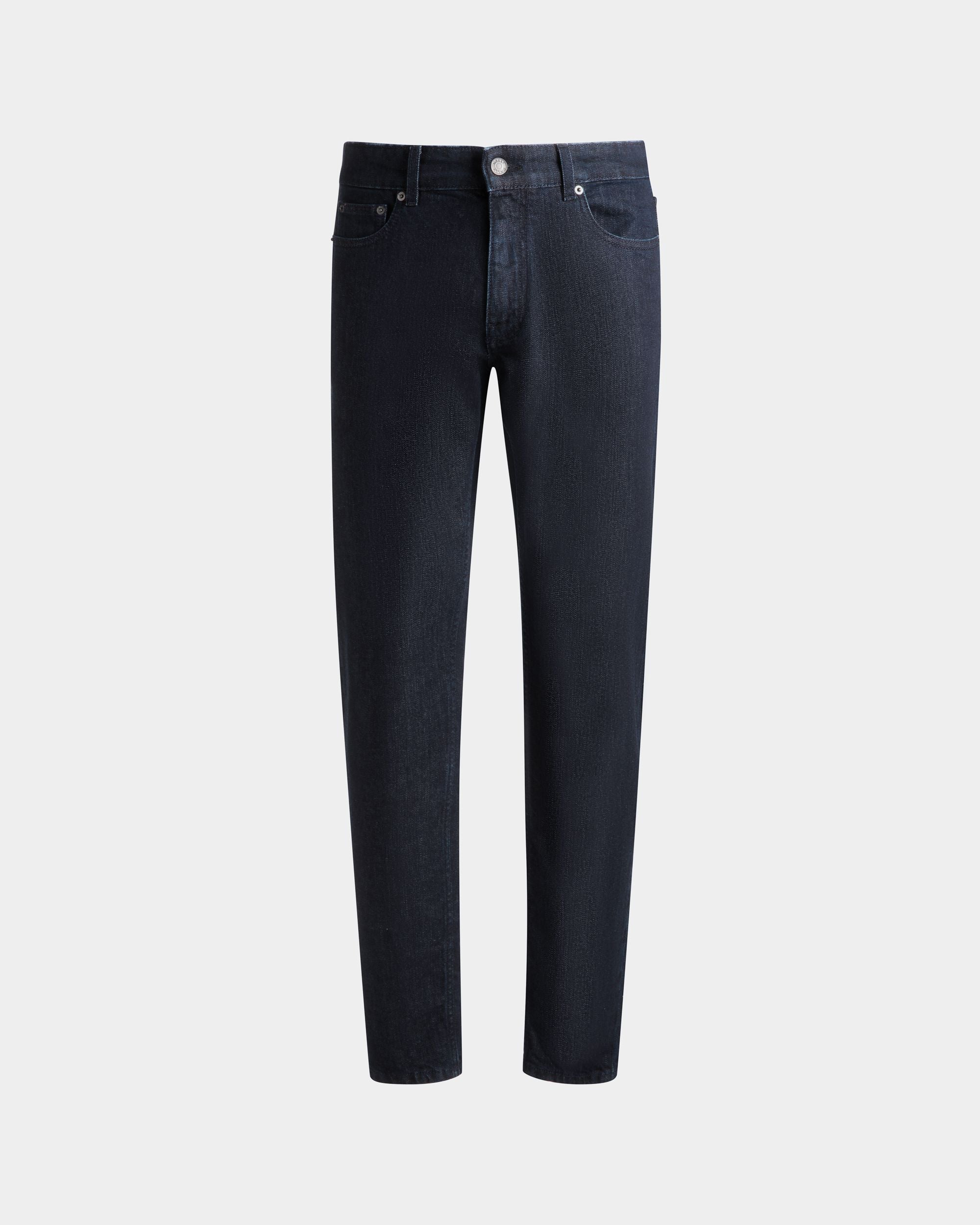 Adrien Brody Travel Collection Denim Pants In Navy Blue Mix Cotton - Men's - Bally - 01
