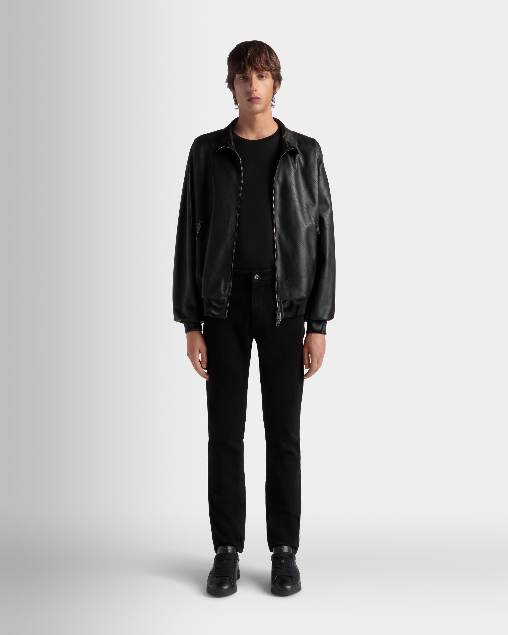 Adrien Brody Travel Collection Denim Pants In Black Mix Cotton - Men's - Bally - 02