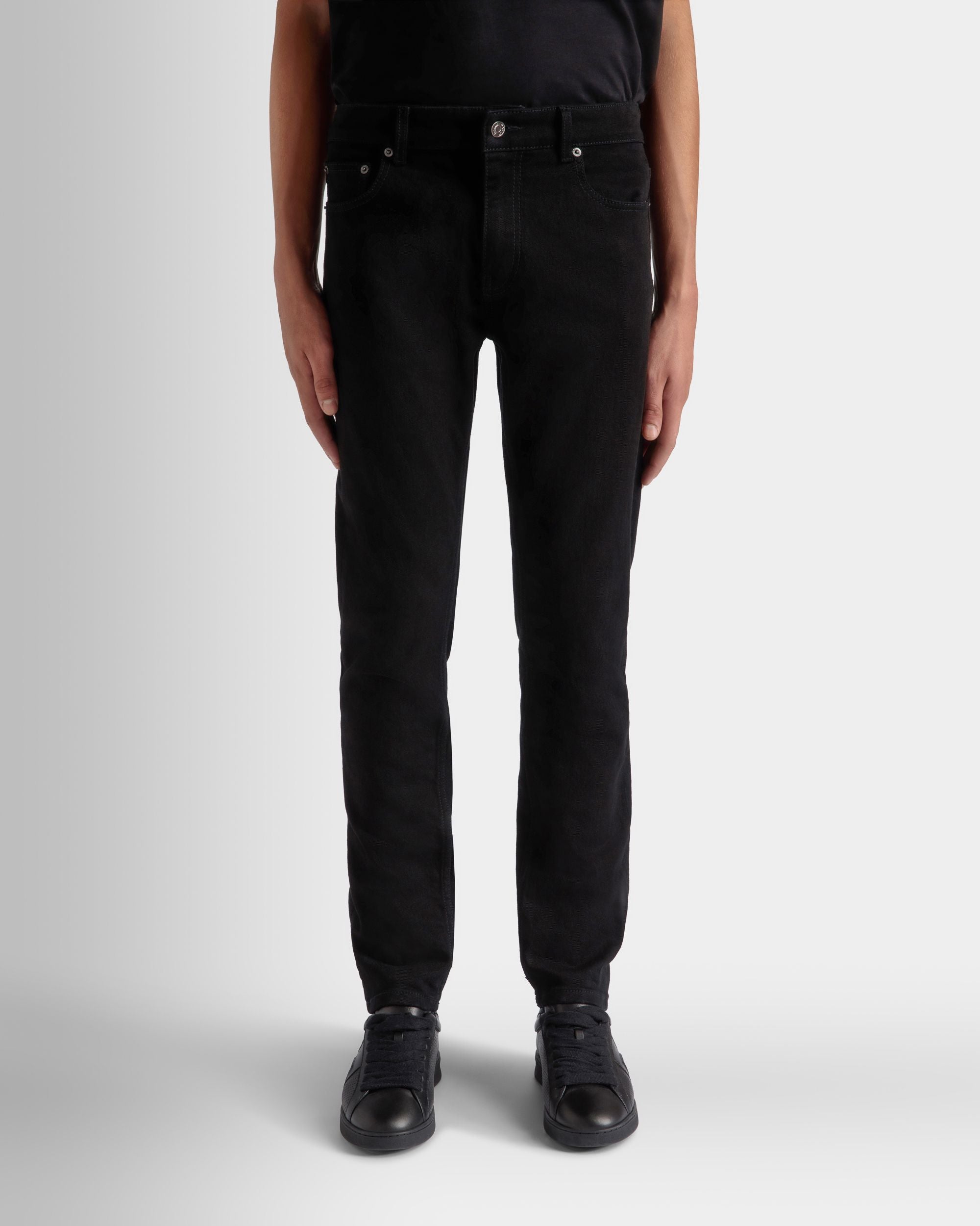 Adrien Brody Travel Collection Denim Pants In Black Mix Cotton - Men's - Bally - 03