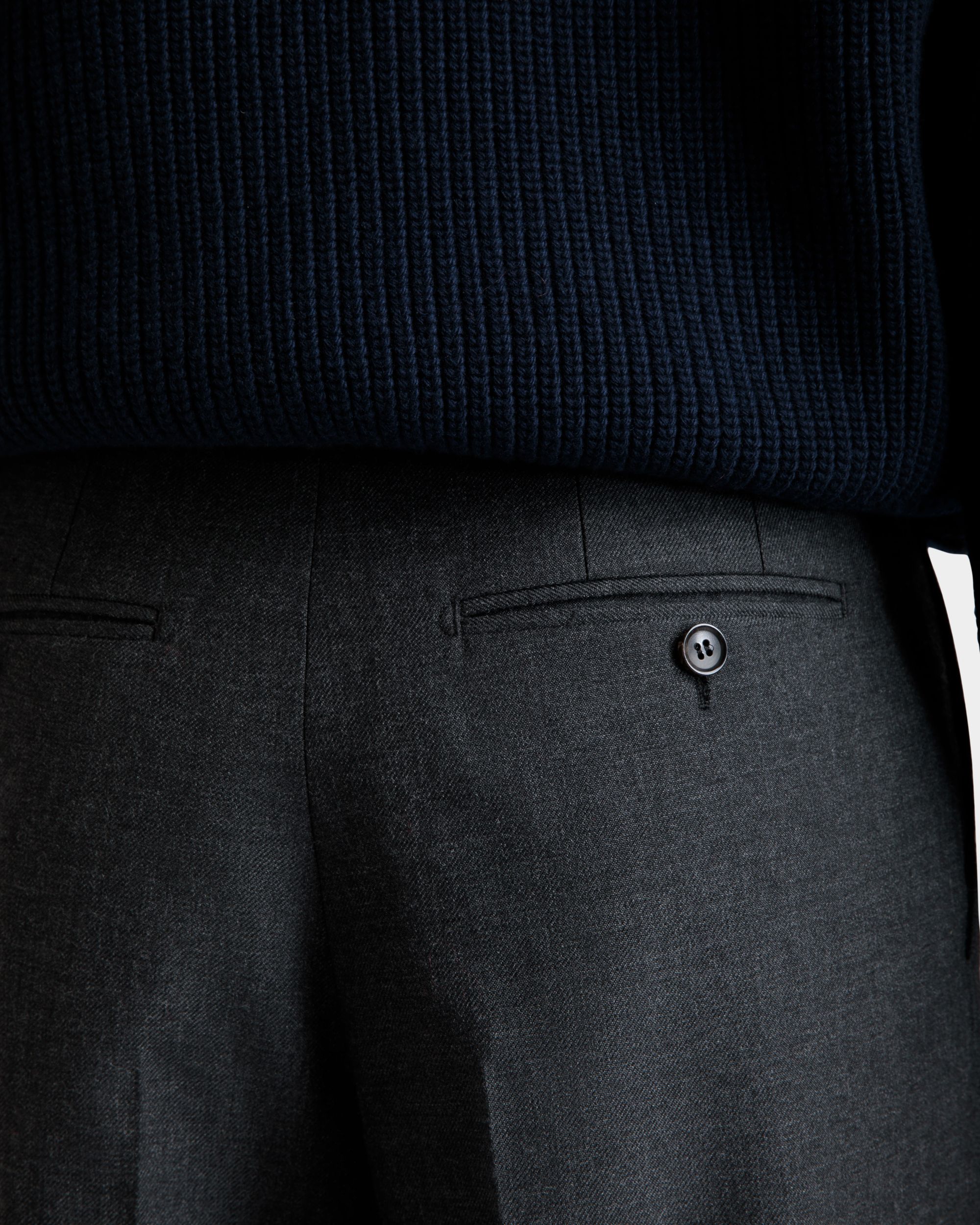 Pantalón De Sastrería De Mezcla De Lana Gris Oscuro - Hombre - Bally - 04