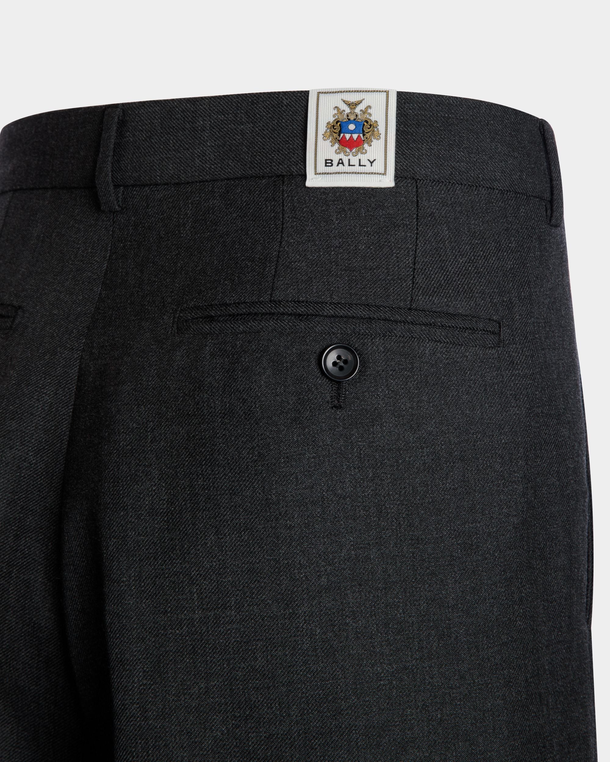 Pantalón De Sastrería De Mezcla De Lana Gris Oscuro - Hombre - Bally - 05