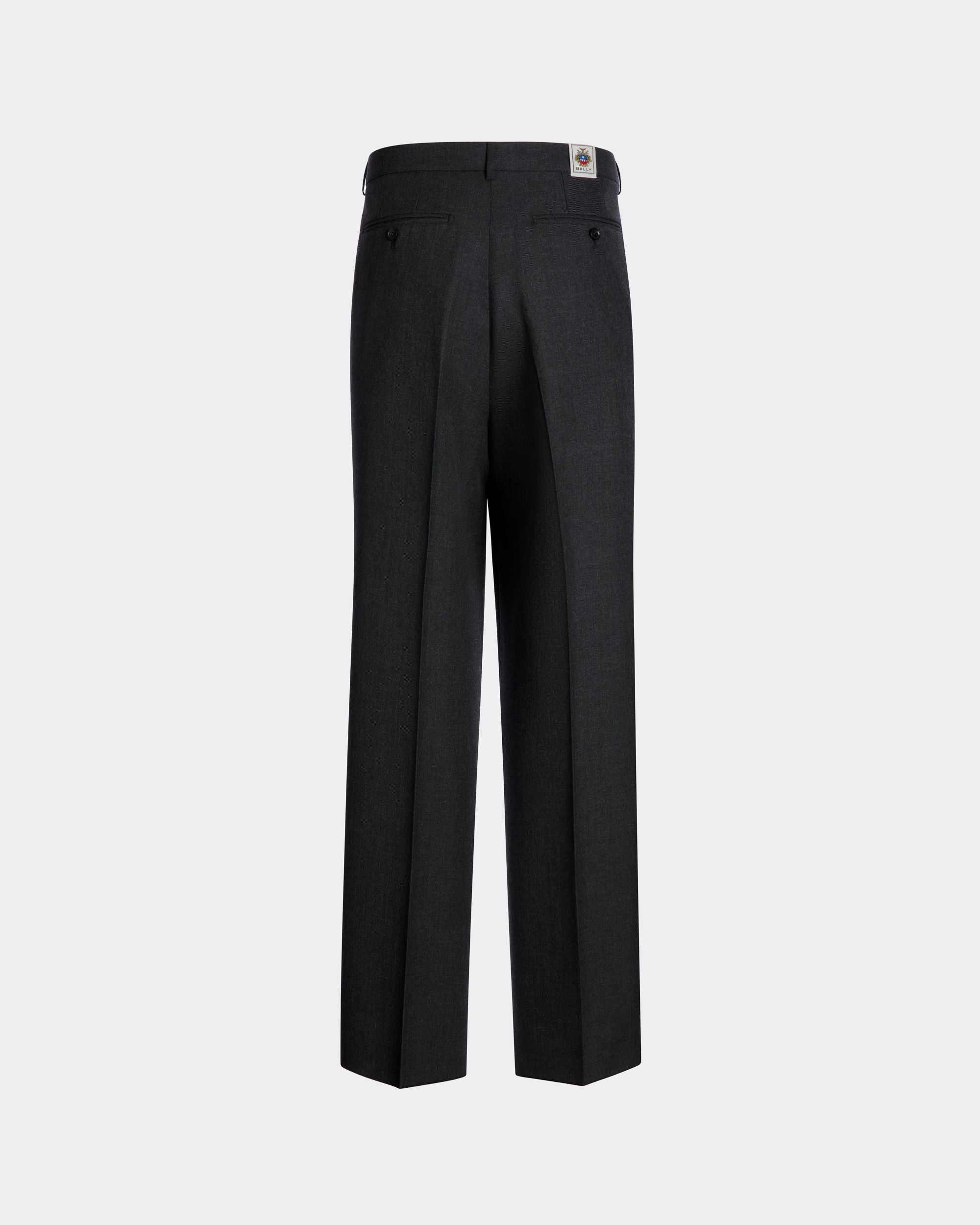 Pantalón De Sastrería De Mezcla De Lana Gris Oscuro - Hombre - Bally - 08