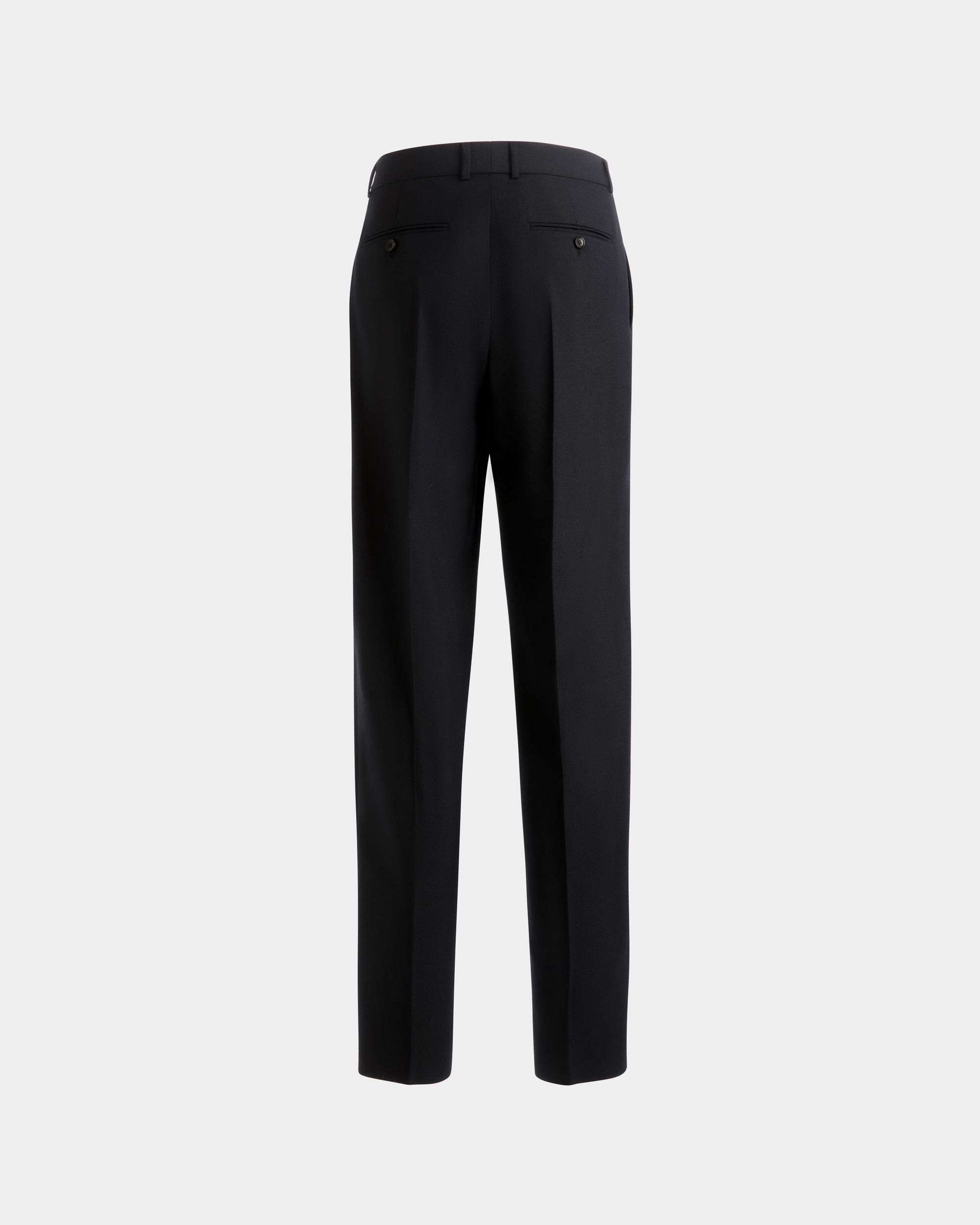 Pantalón Con Pinzas De Mezcla De Lana Navy Blue - Hombre - Bally - 07
