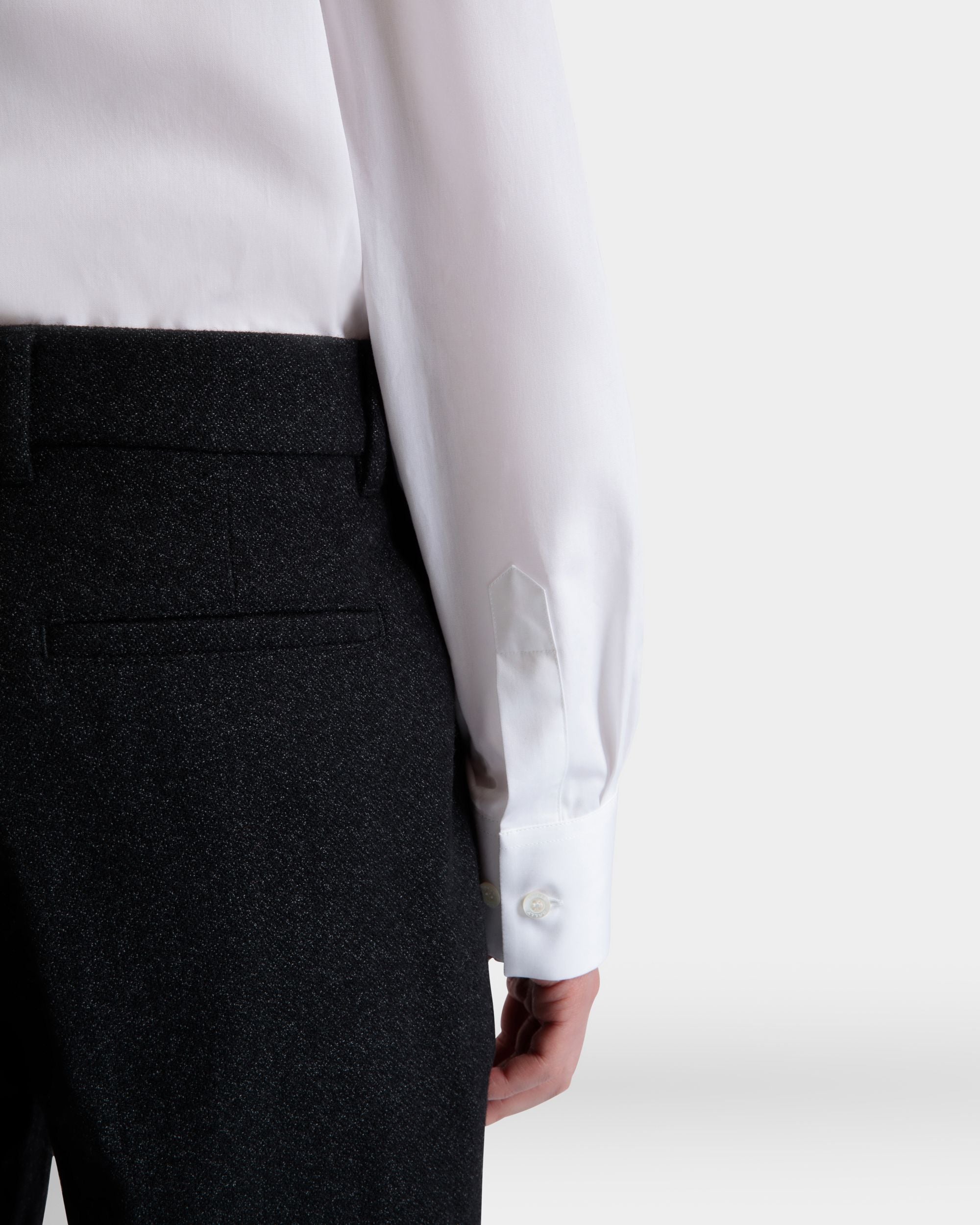 Pantalón Con Pinzas De Lana Gris Oscuro - Hombre - Bally - 08